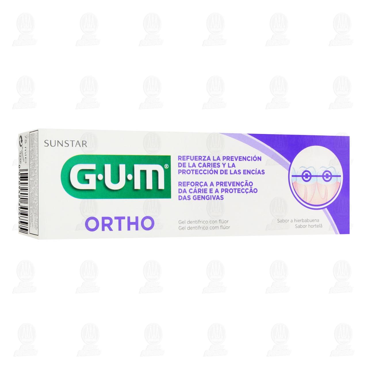 Gel Dental Gum Ortho Sabor Hierbabuena, 75 ml.