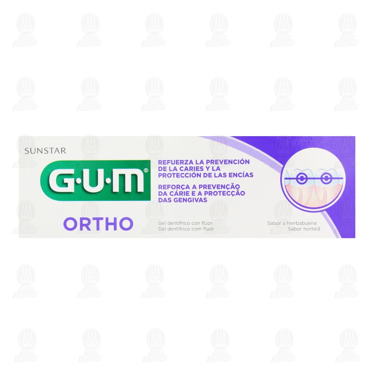 Gel Dental Gum Ortho Sabor Hierbabuena, 75 ml. image number 1
