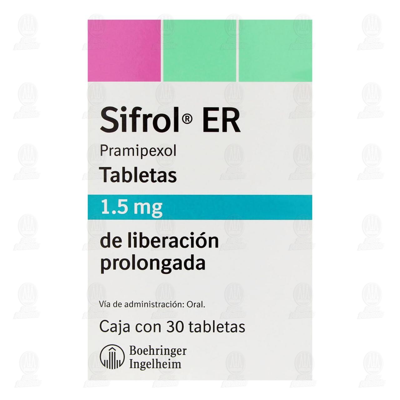 Sifrol ER 1.5 mg, 30 Tabletas. image number 1