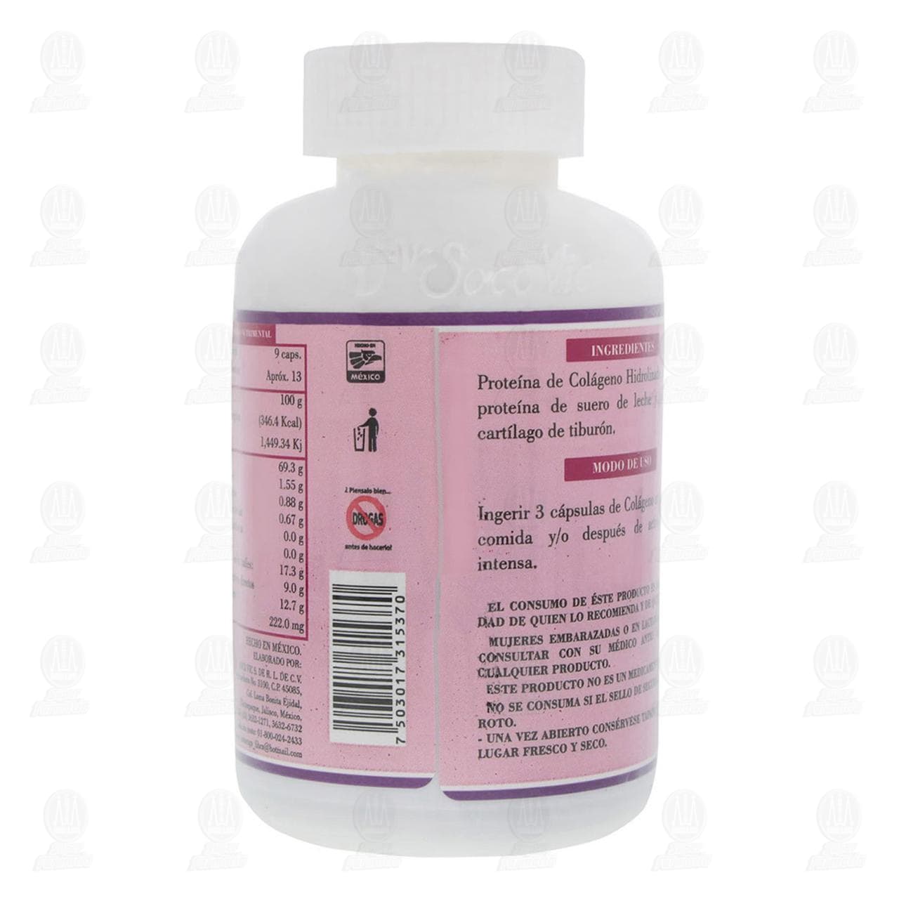 Col&aacute;geno Hidrolizado Cahuenga 500 mg, 120 C&aacute;psulas. image number 2