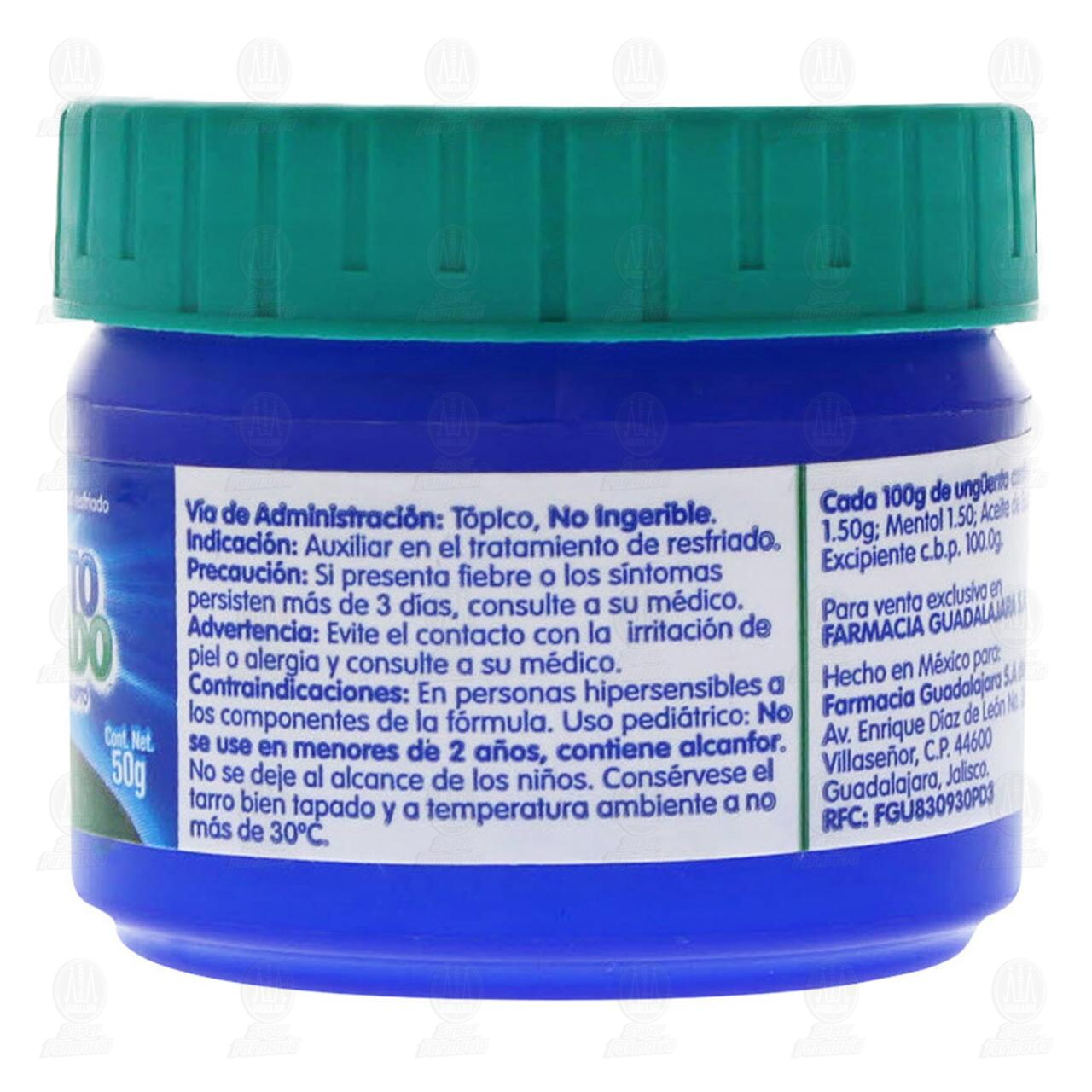 Ungüento Mentolado, 50 gr Pharmalife. image number 3