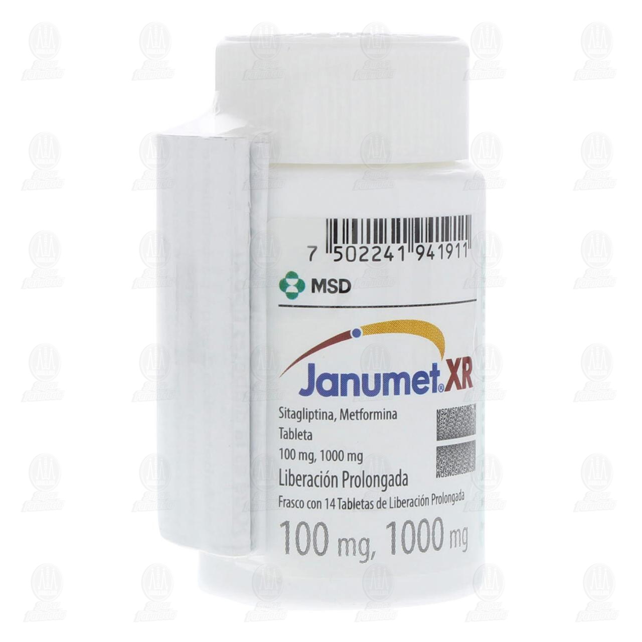 Janumet XR 100mg/1000mg, 14 Tabletas. image number 0