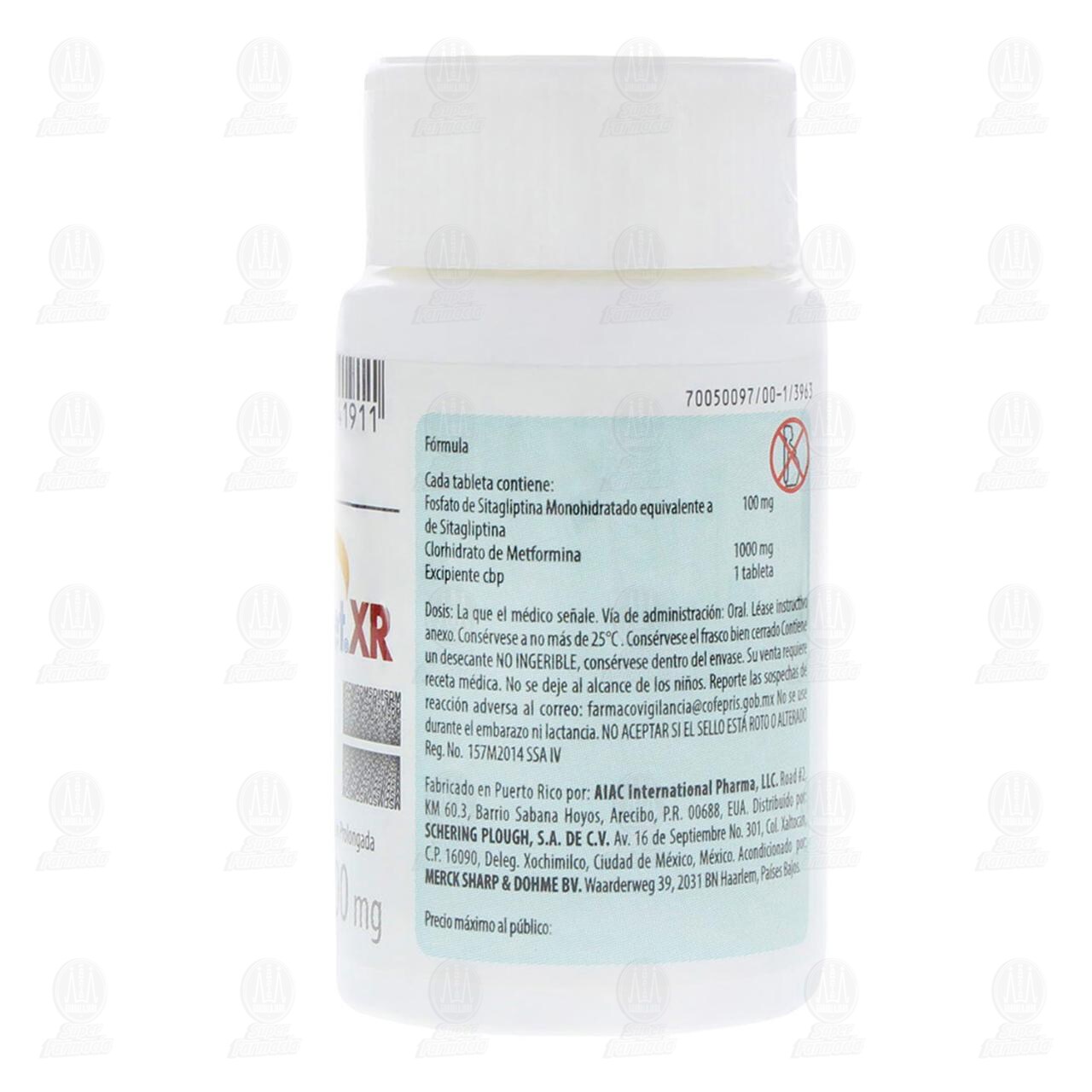Janumet XR 100mg/1000mg, 14 Tabletas. image number 2