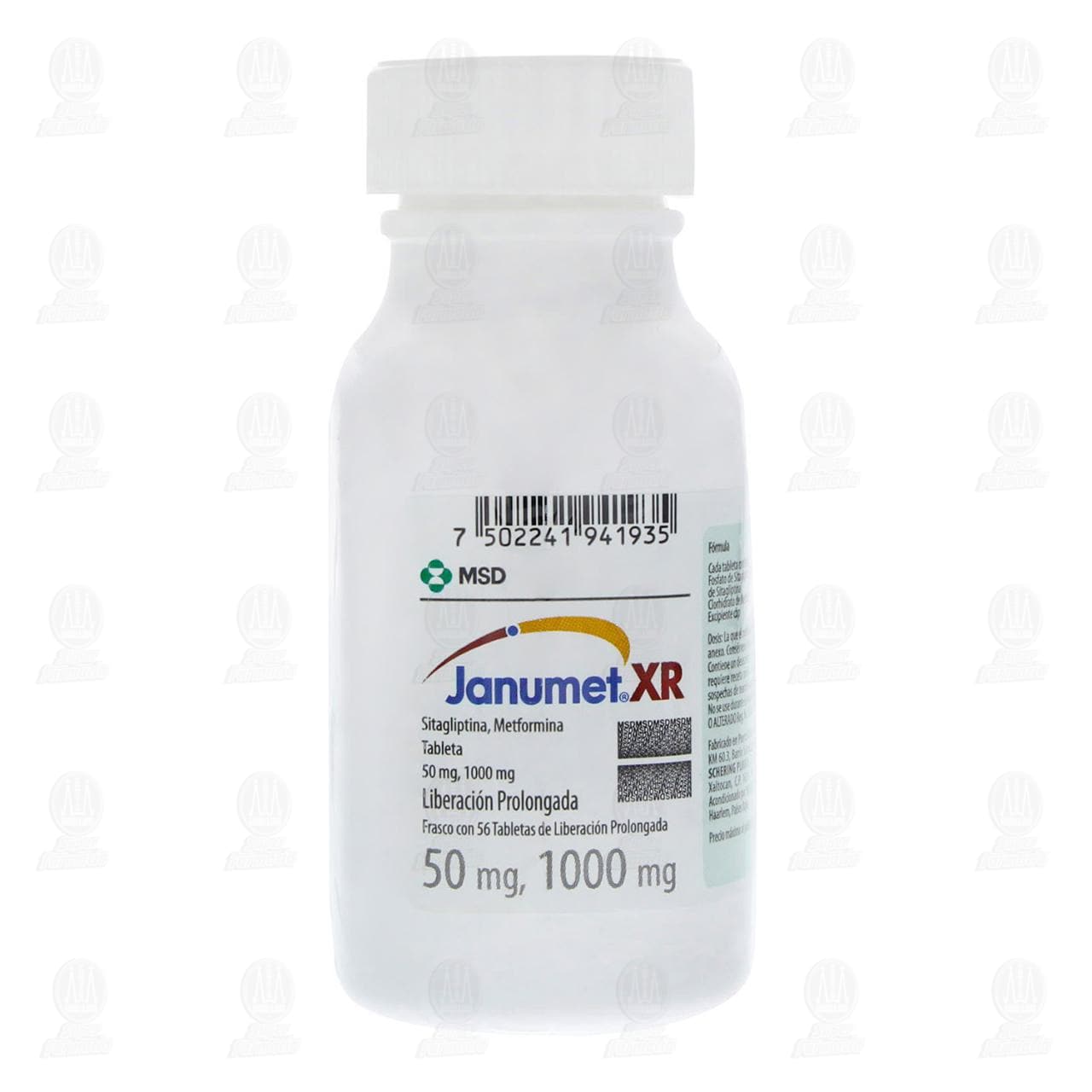 Janumet XR 50mg/1000mg, 56 Tabletas. image number 1