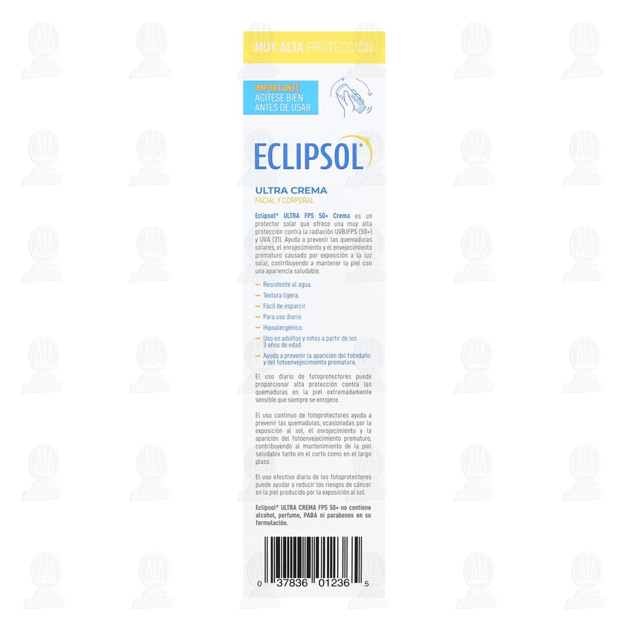 Protector Solar Eclipsol Ultra Crema Facial y Corporal FPS 50+, 125 gr. image number 2