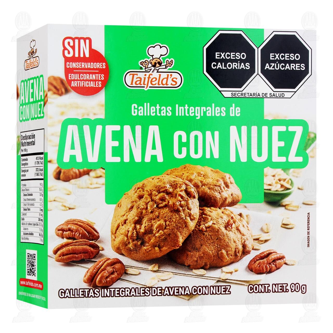 Galletas Integrales Taifeld's Avena con Nuez, 90 gr. image number 0