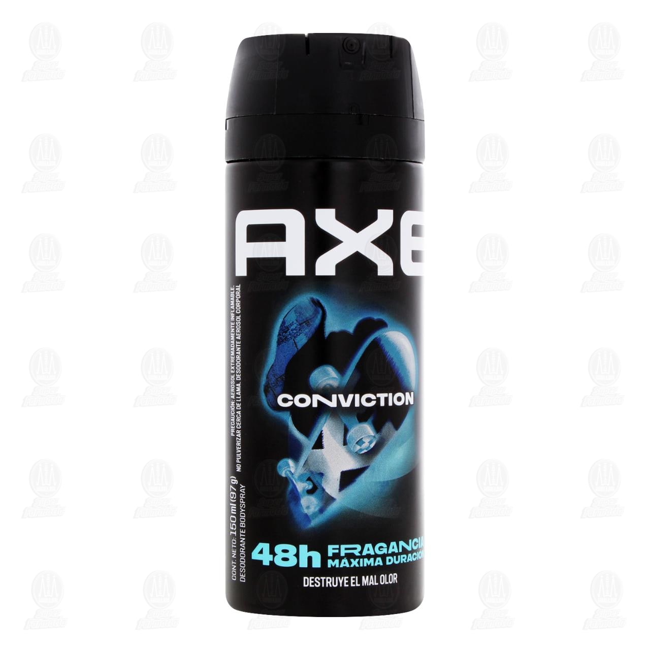 Desodorante Axe Conviction 48H  en Aerosol, 150 ml.