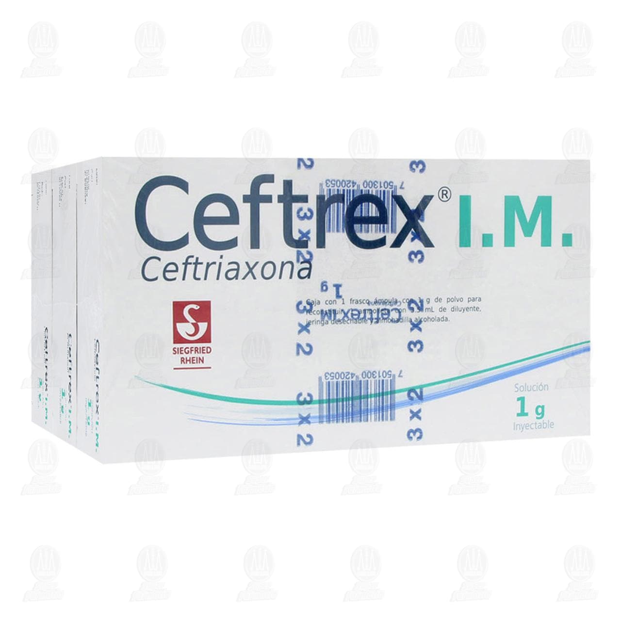 Imagen para Pack Ceftrex I.M. 1gr Solución Inyectable (3x2)