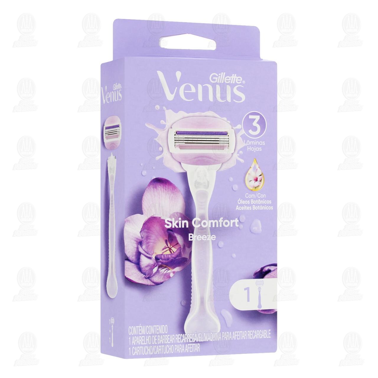 Máquina para Afeitar Gillette Venus Skin Comfort Breeze con Cartucho, 2 pzas. image number 0
