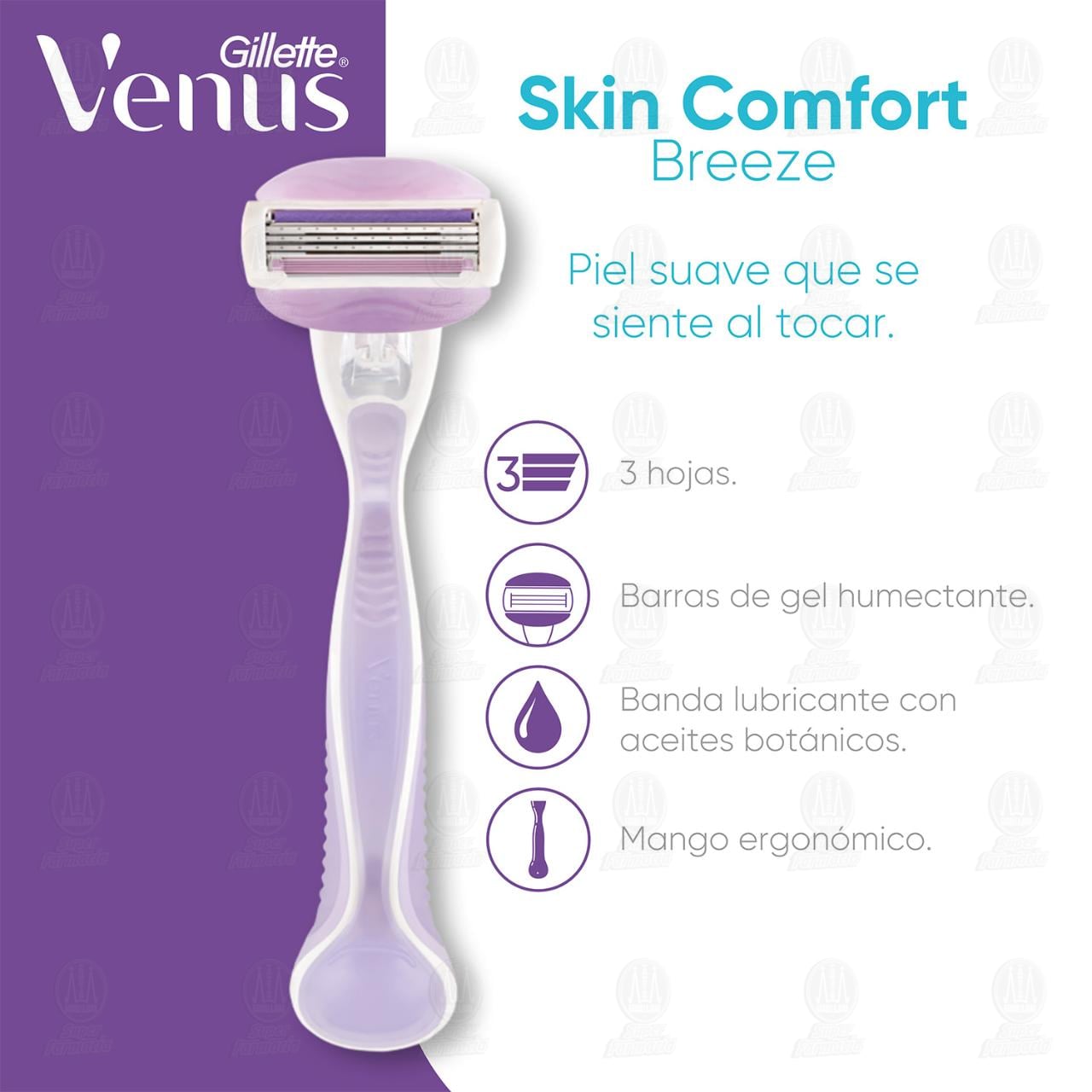 Máquina para Afeitar Gillette Venus Skin Comfort Breeze con Cartucho, 2 pzas. image number 2