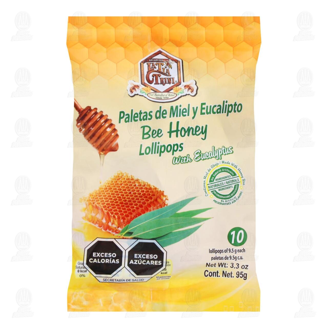 La Tía Trini Paletas de Miel y Eucalipto, 10 pzas. image number 0
