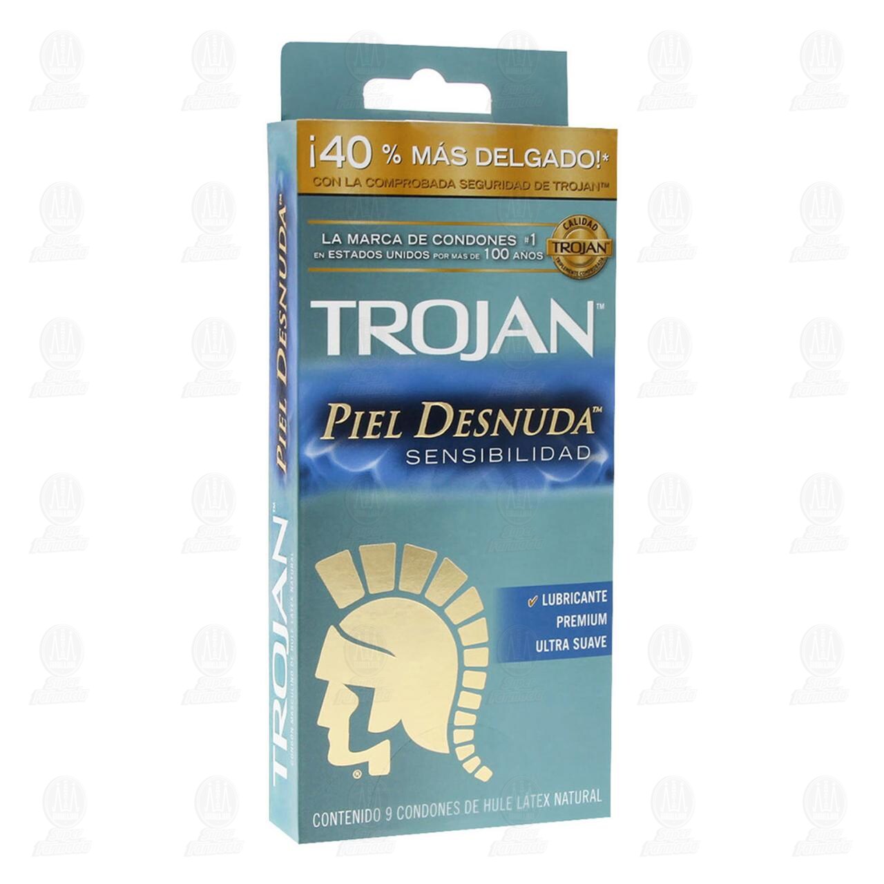 Trojan Condón Piel Desnuda, 9 pzas.