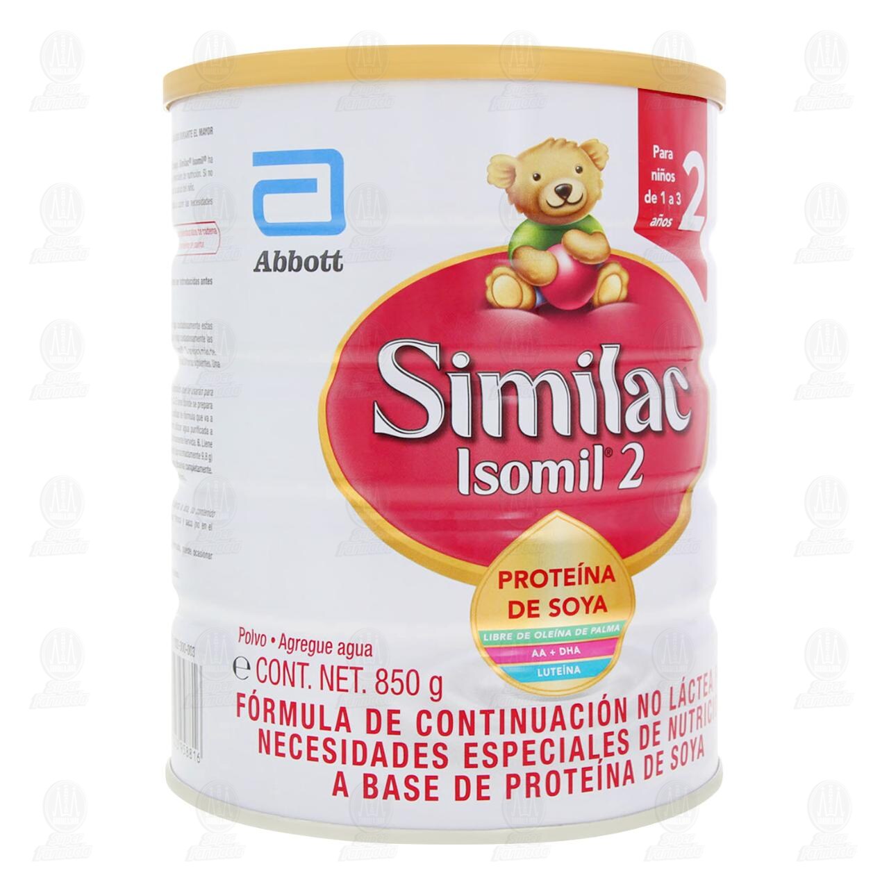 Fórmula Infantil Similac Isomil 2 (Edad 1 a 3 Años), 850 gr.