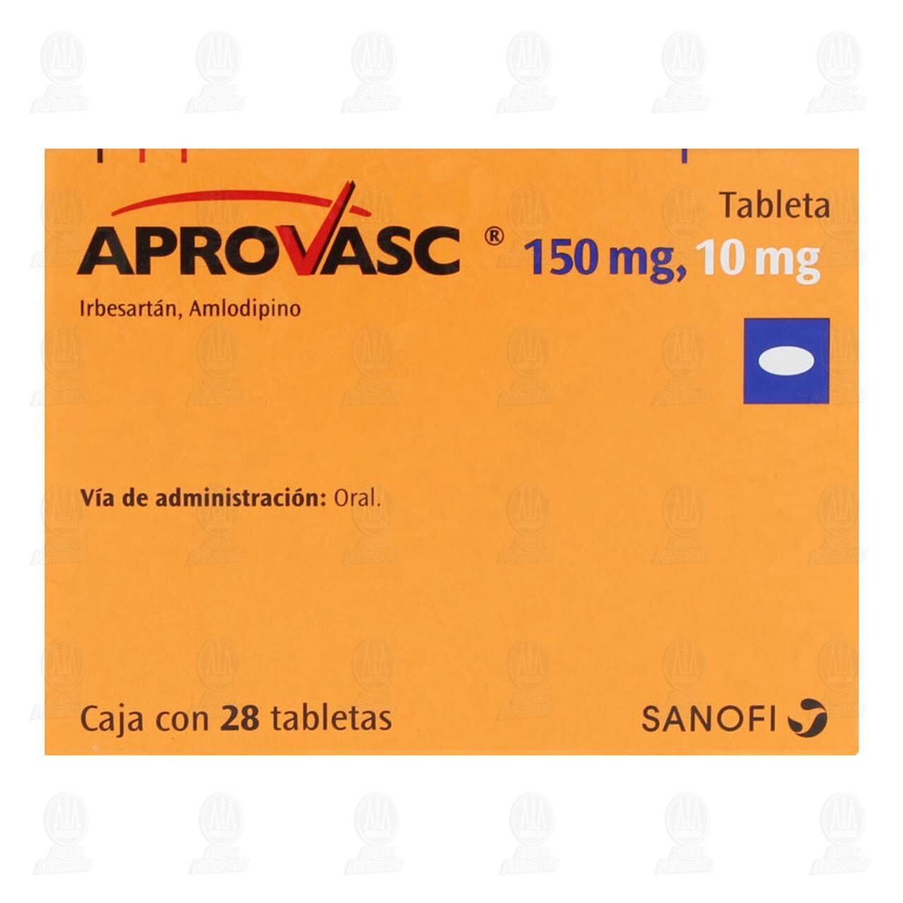 Aprovasc 150mg/10mg, 28 Tabletas. image number 1