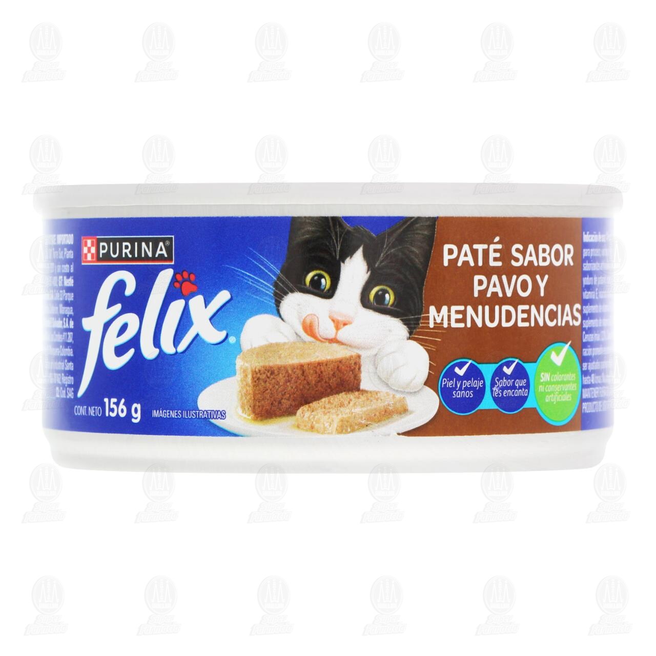 Alimento H&uacute;medo para Gato Felix Purina Pat&eacute; Sabor Pavo y Menudencias, 156 gr. image number 1