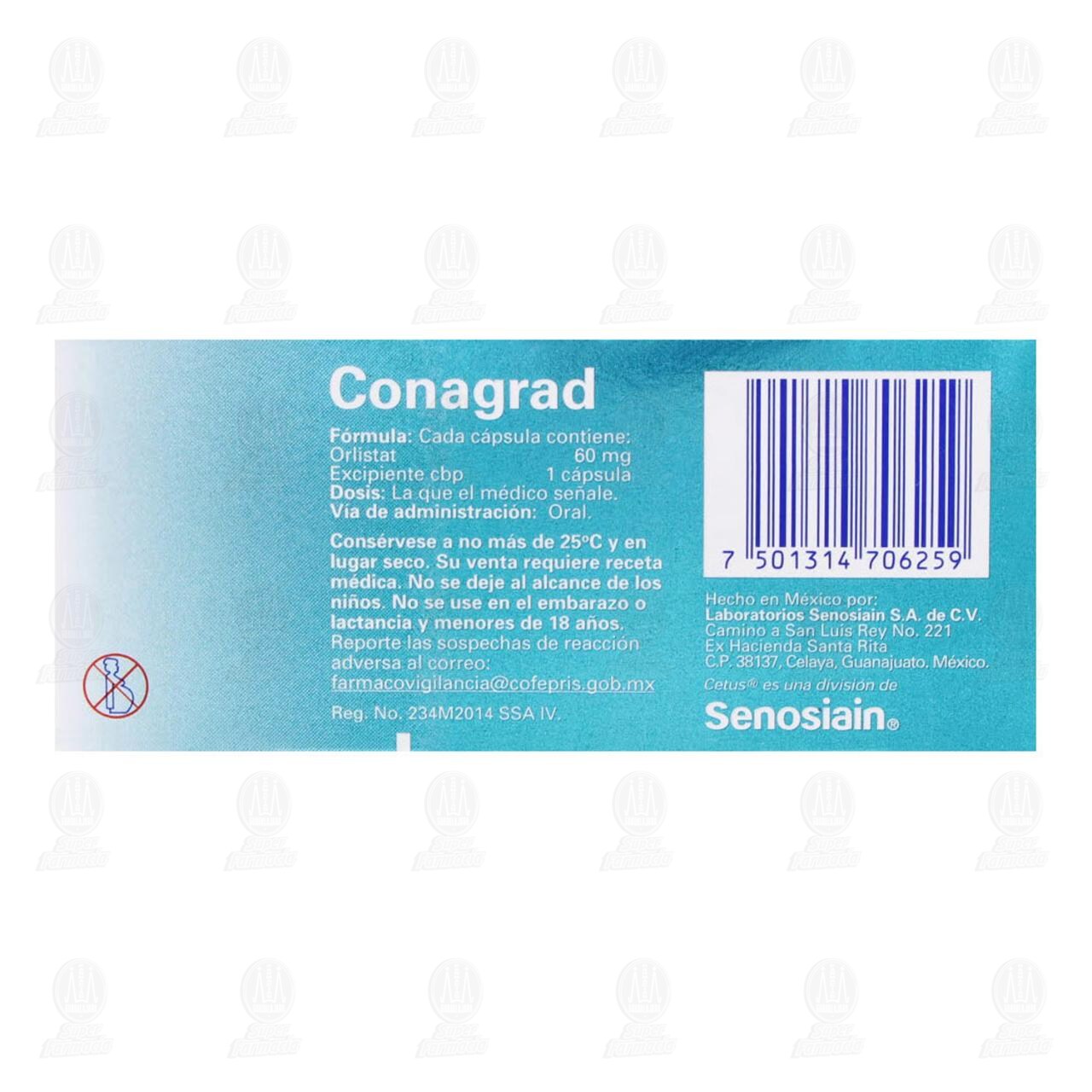 Conagrad 60 mg, 30 C&aacute;psulas. image number 2