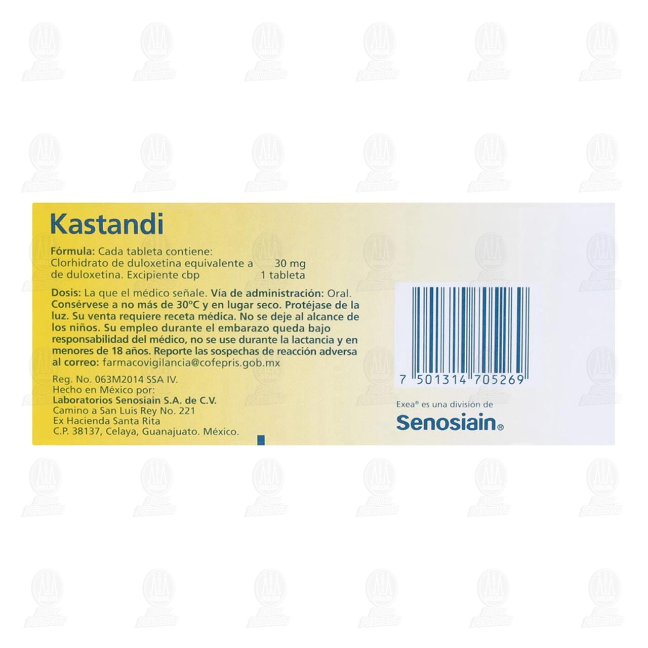Kastandi 30 mg, 7 Tabletas. image number 2