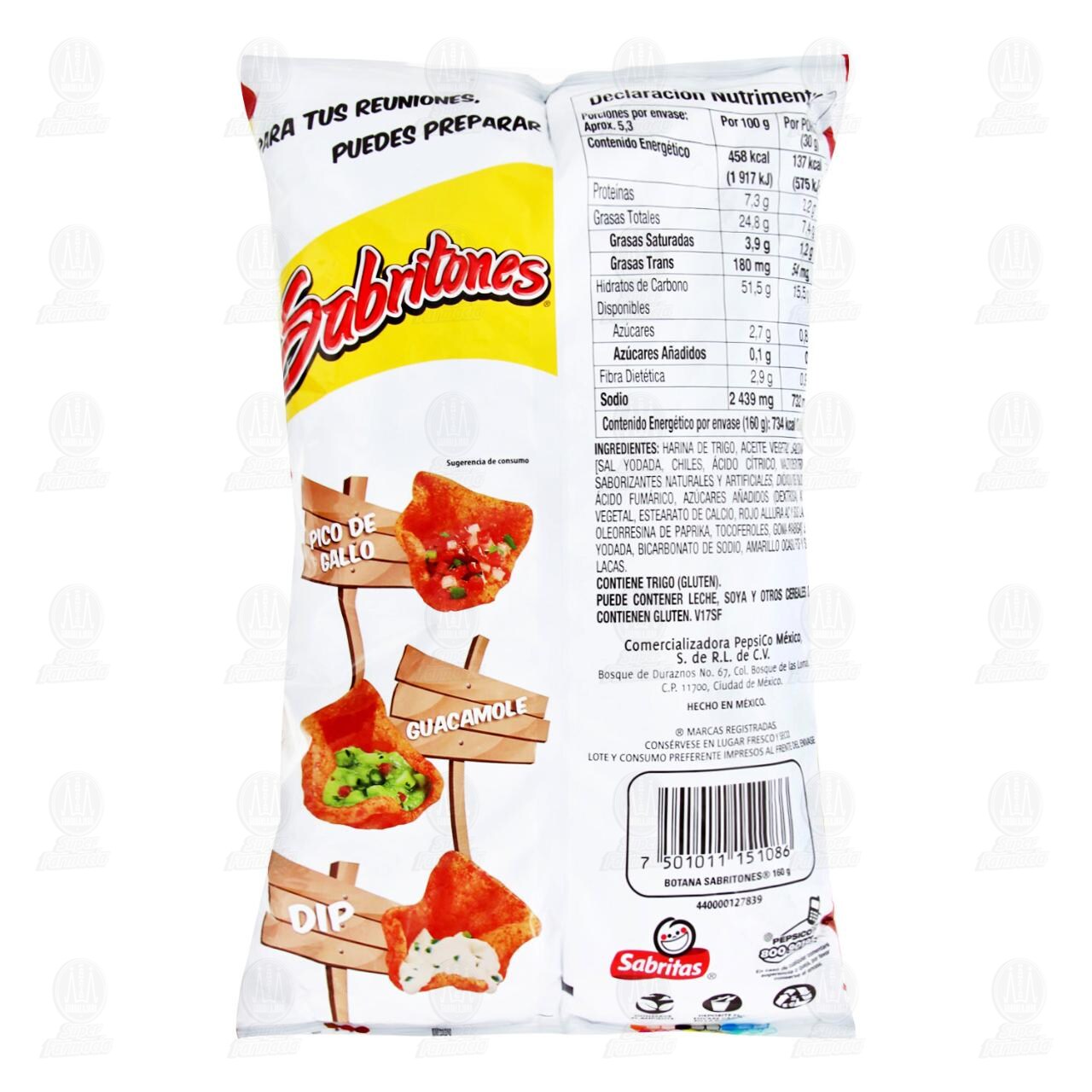 Botana Sabritas con Chile y Sabor Limón, 160 gr. image number 1