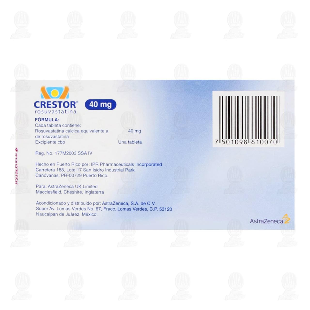 Crestor 40 mg, 30 Tabletas. image number 2