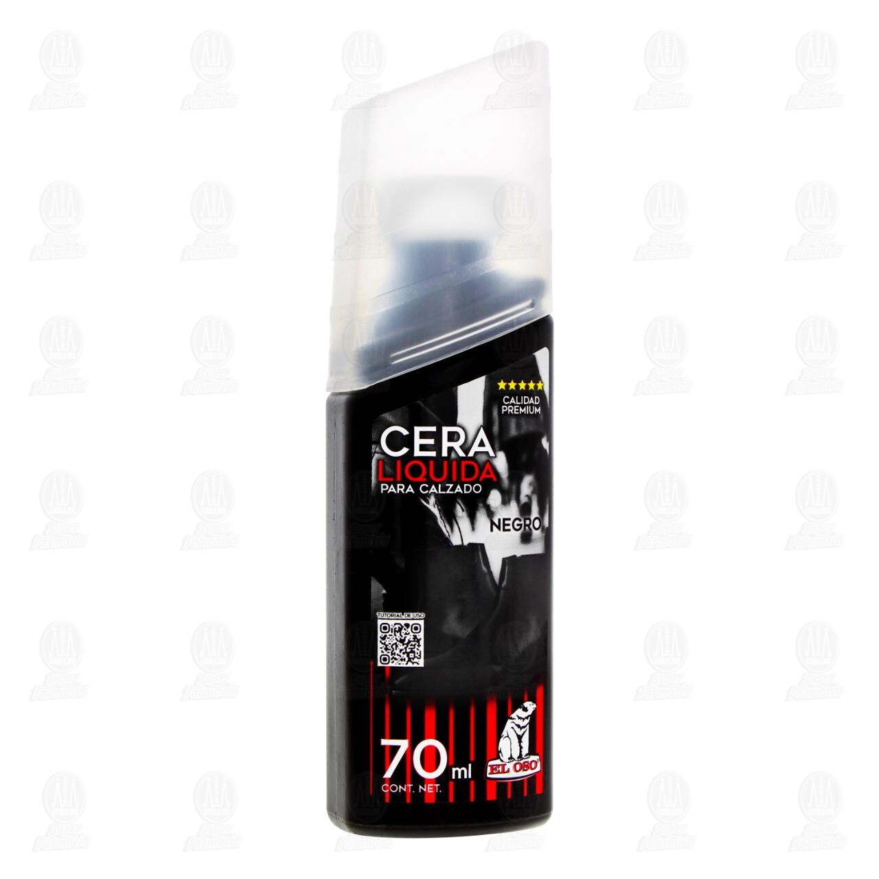 Cera Líquida El Oso para Calzado Negro, 70 ml. image number 0
