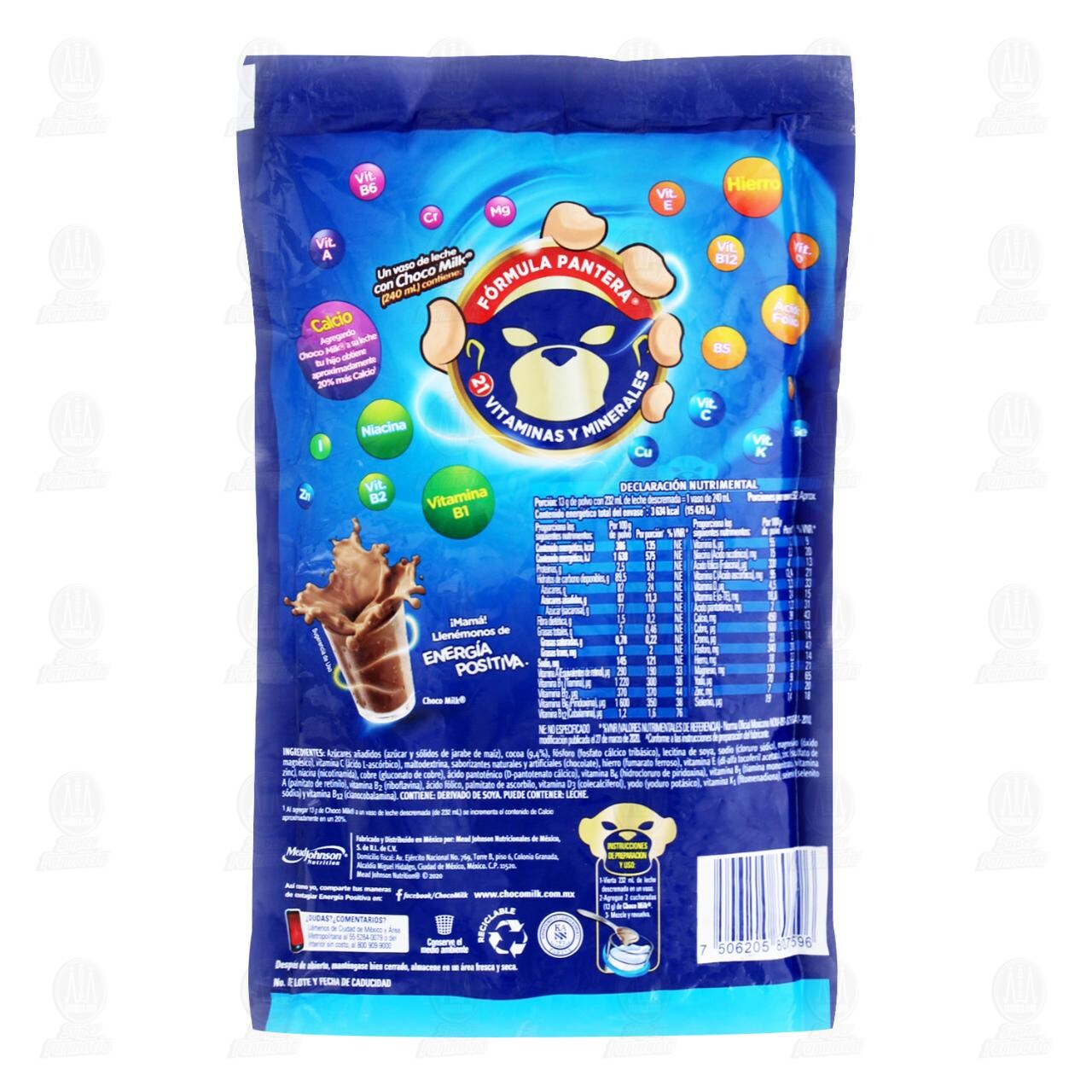 Choco Milk Chocolate en Polvo, 350 gr. image number 1