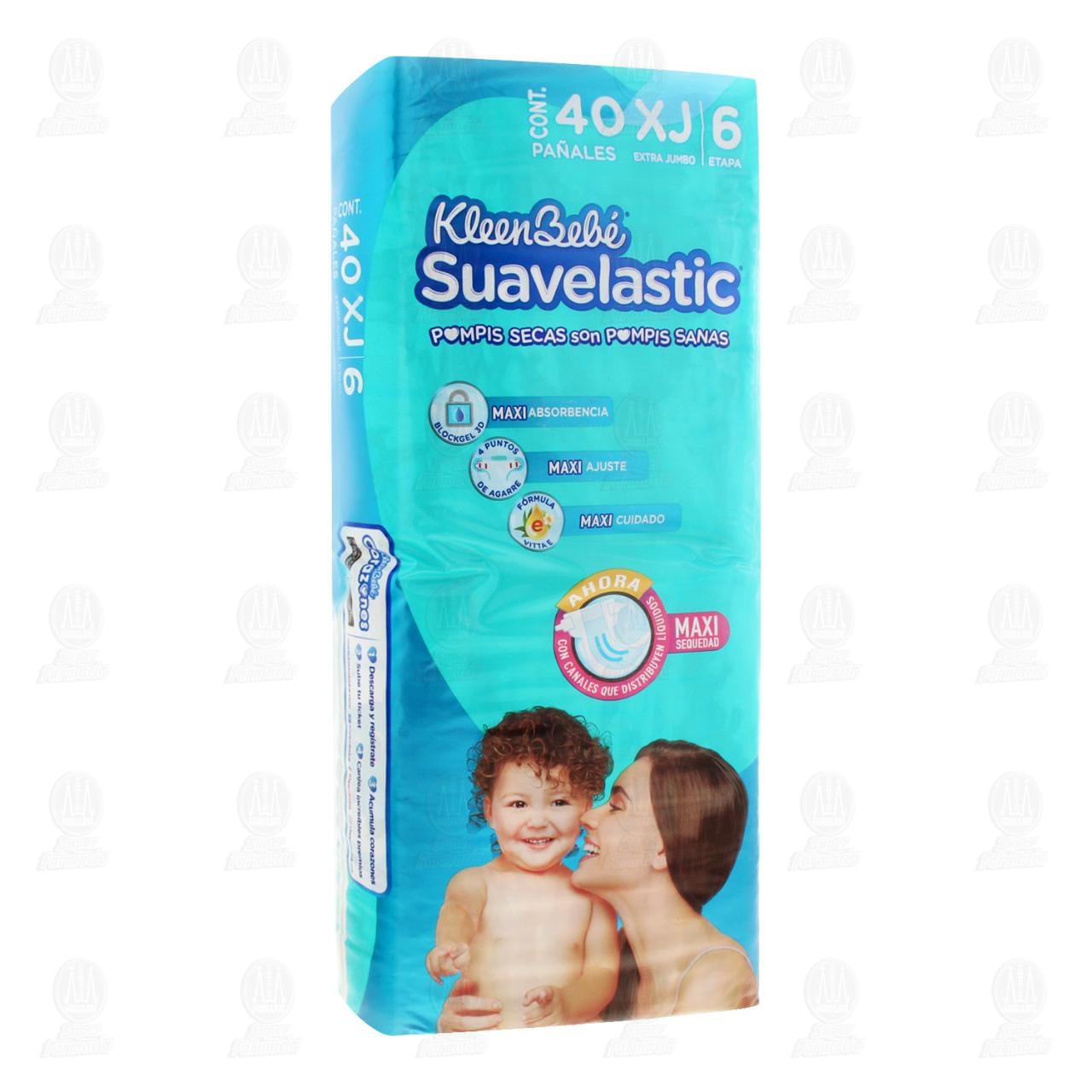 Pañales para Bebé KleenBebé Suavelastic Etapa 6 Talla XJ, 40 pzas.