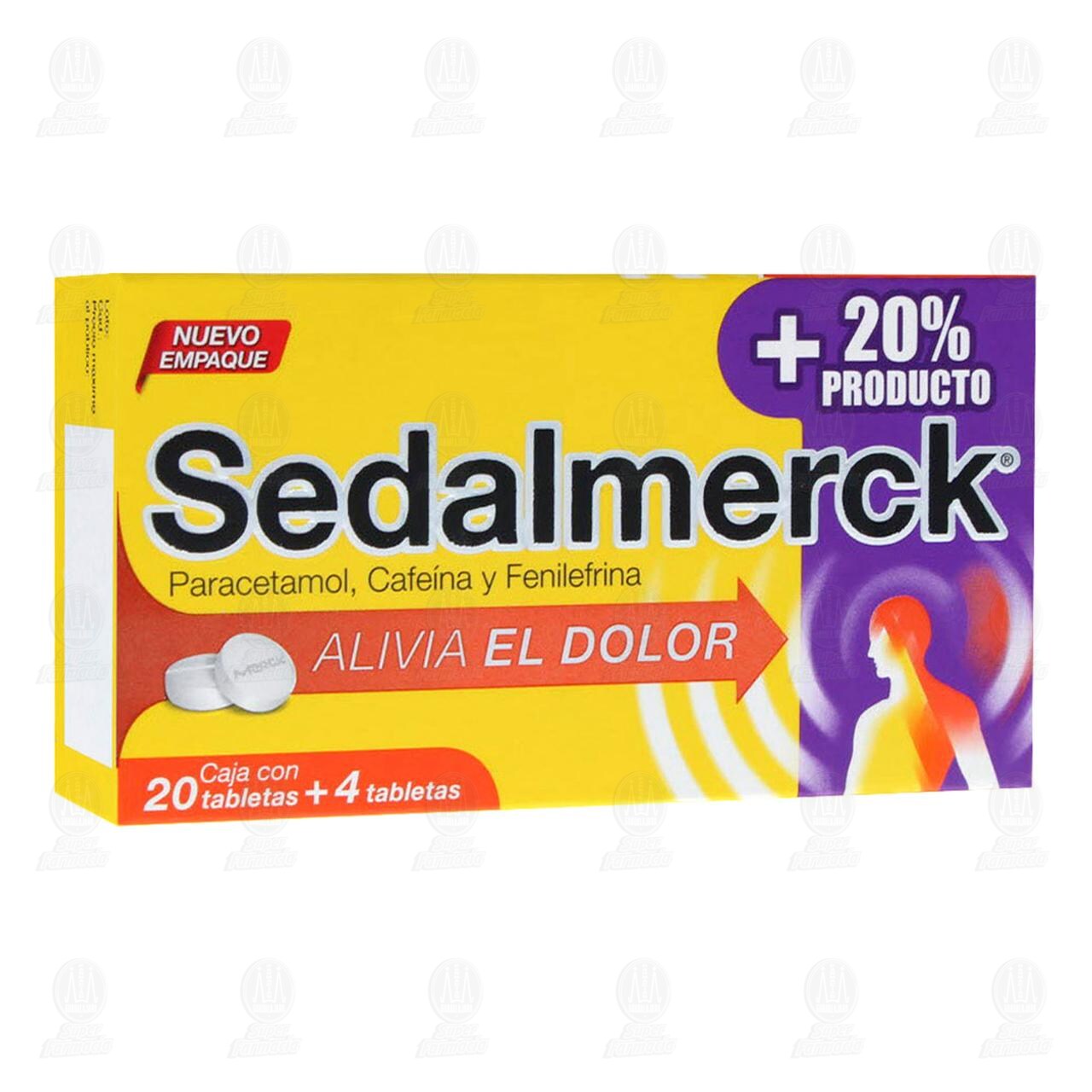Sedalmerck, 20 Tabletas+4 Tabletas Gratis. image number 0