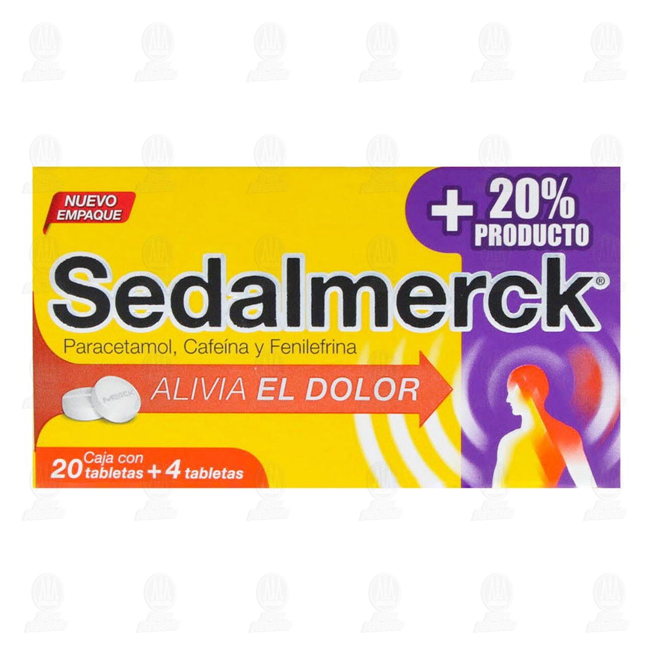 Sedalmerck, 20 Tabletas+4 Tabletas Gratis. image number 1