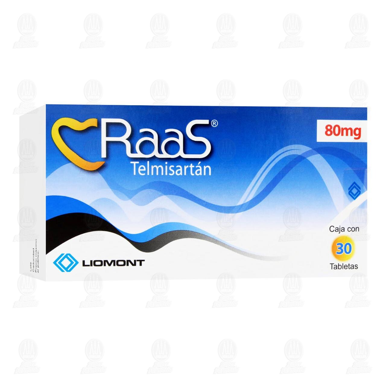Raas 80 mg, 30 Tabletas. image number 0