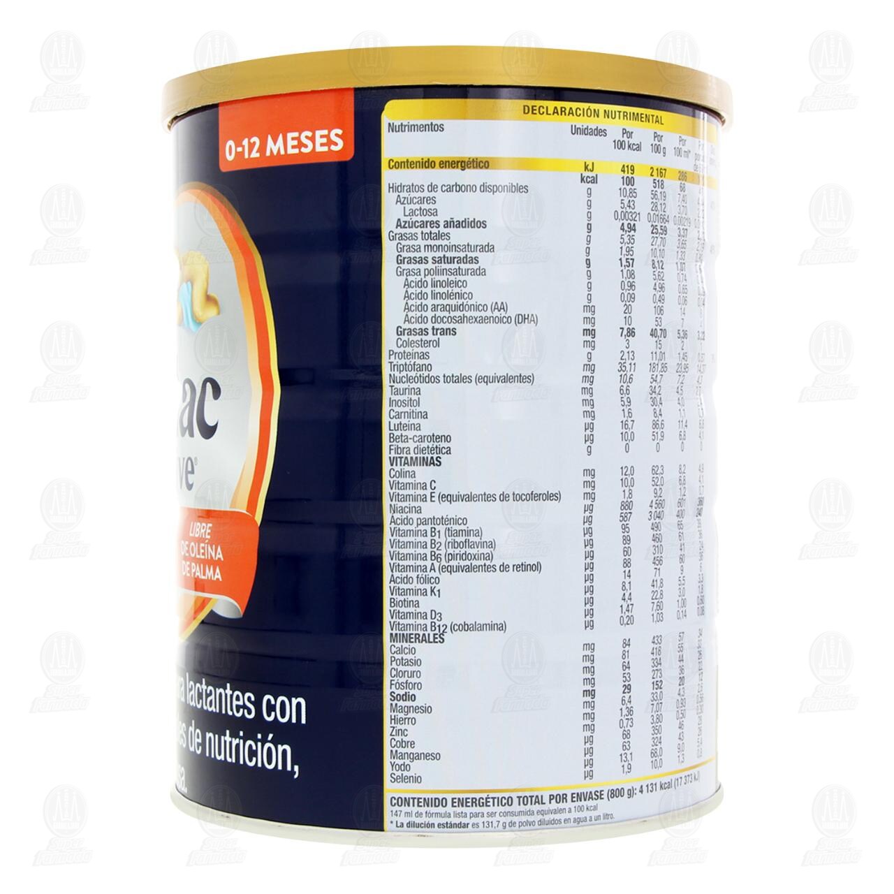 F&oacute;rmula Infantil Similac Sensitive con Hierro Sin Lactosa para Lactantes (0-12 Meses), 800 gr. image number 2