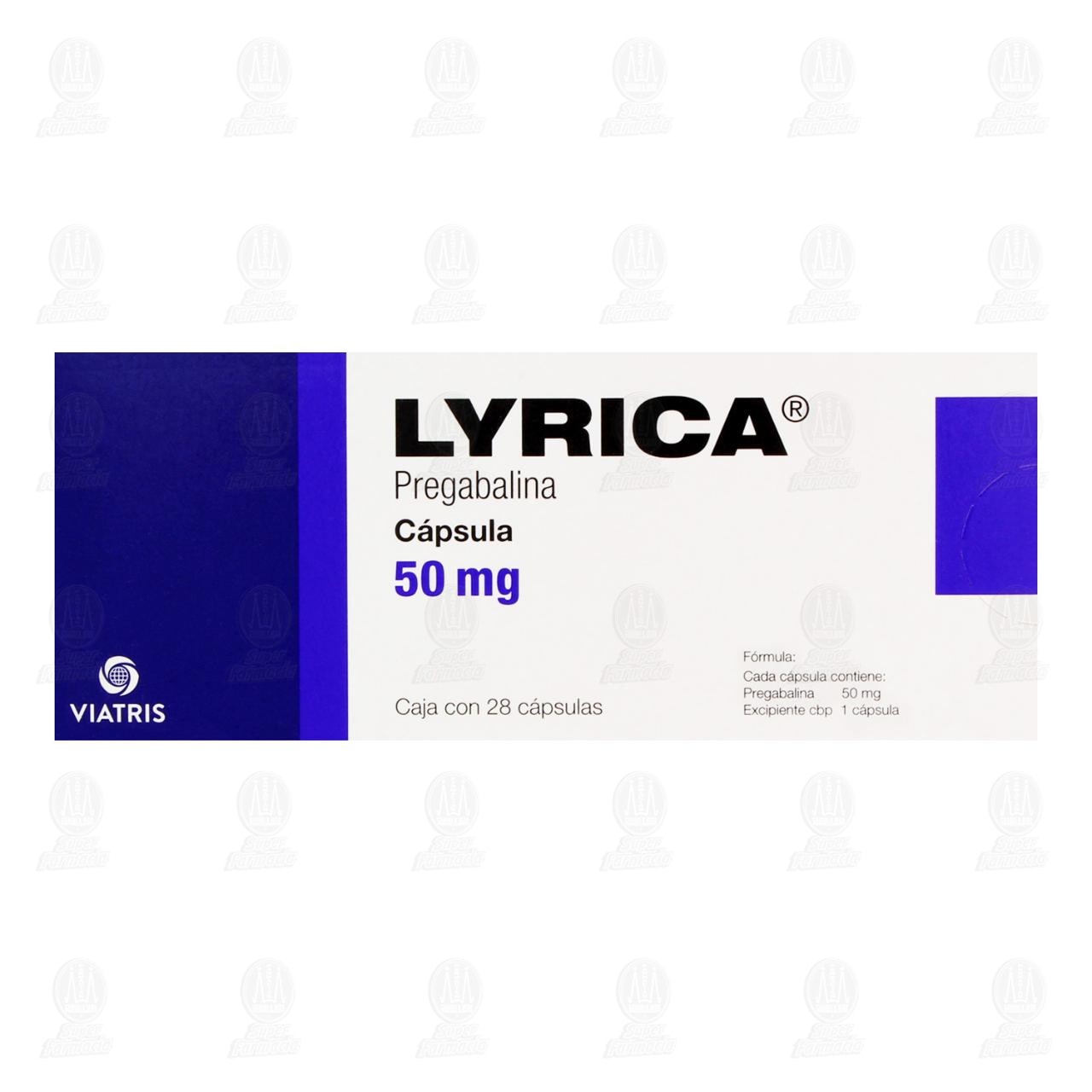 Lyrica 50 mg, 28 C&aacute;psulas. image number 1