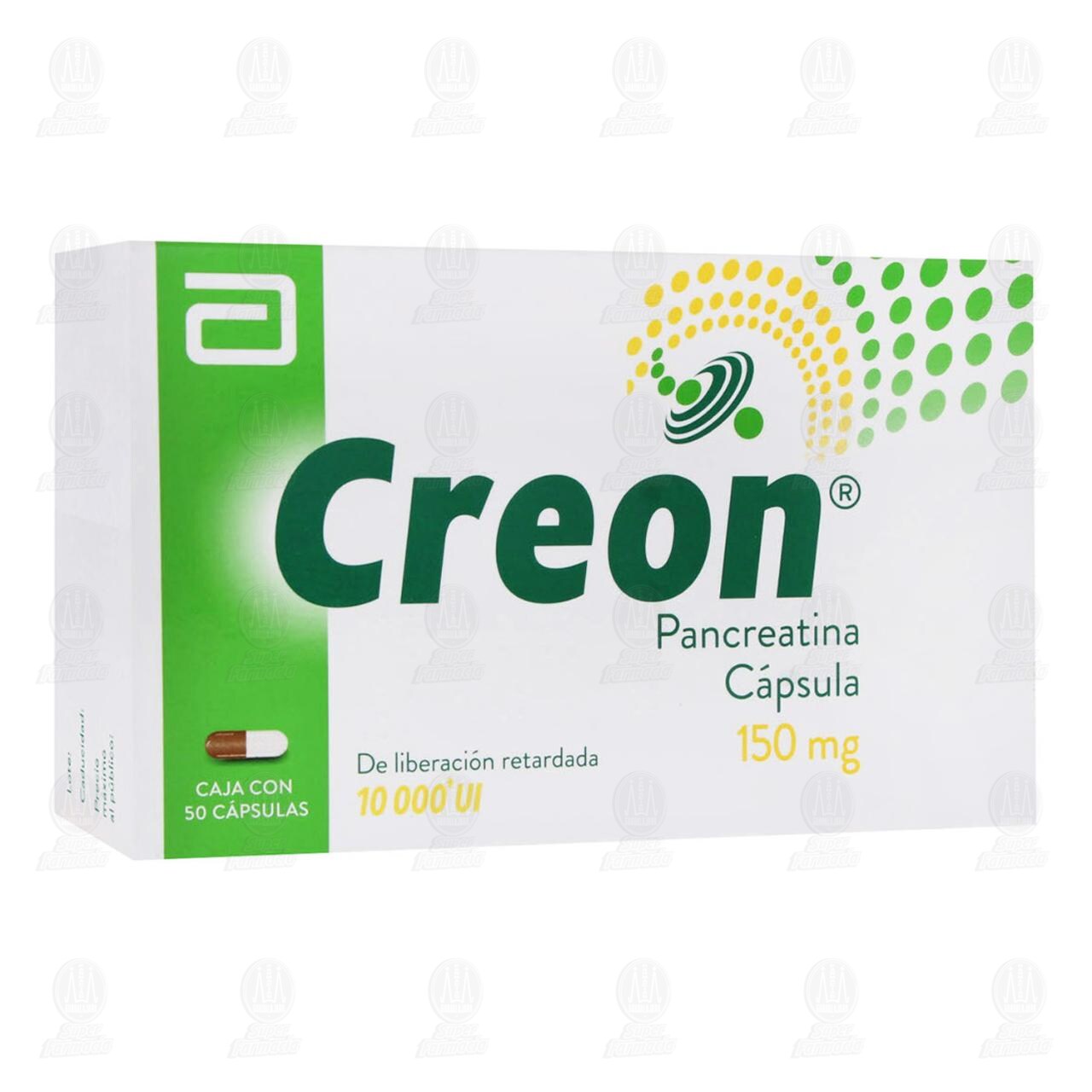 Creon 150 mg 10000UI, 50 Cápsulas. image number 0