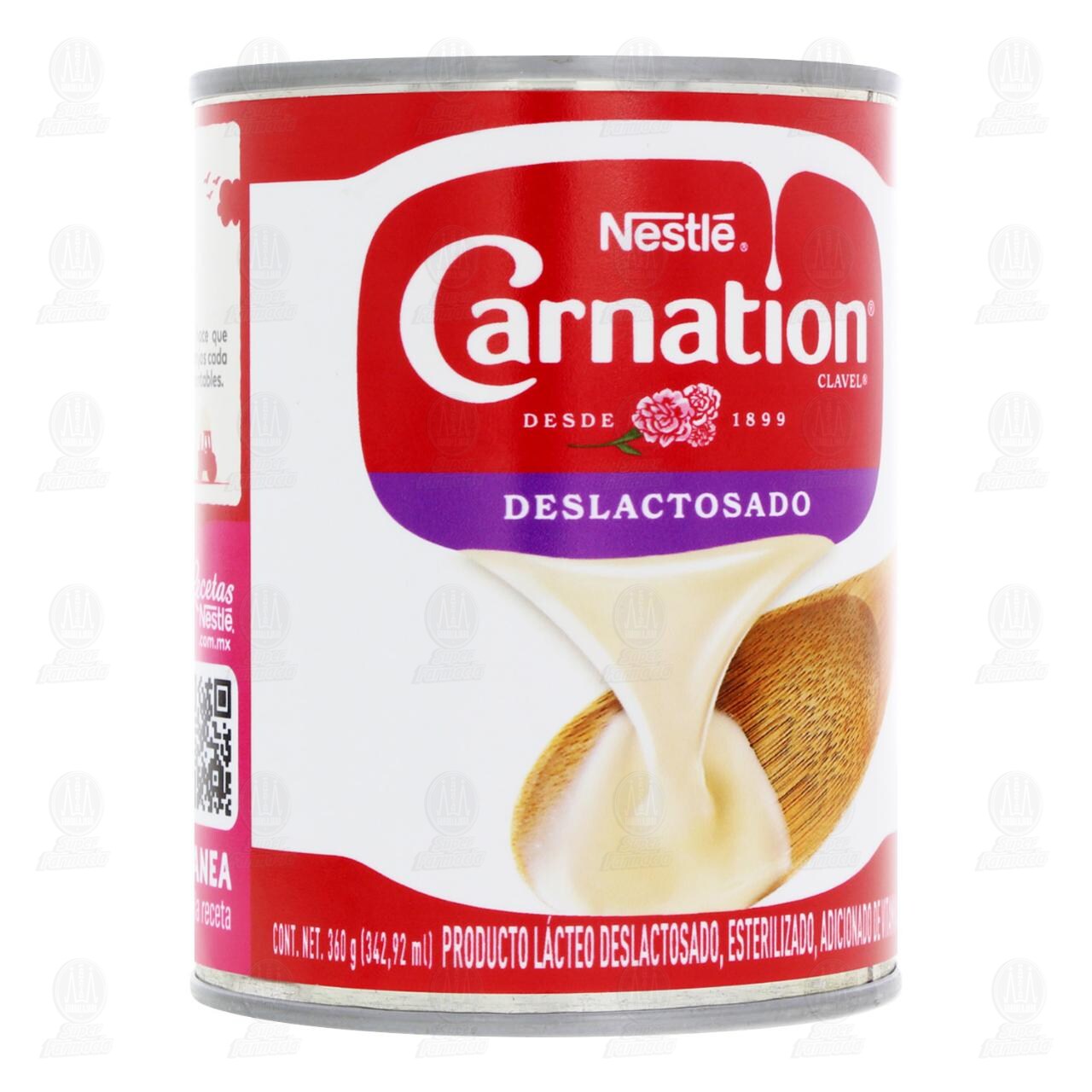 Leche Evaporada Nestlé Carnation Clavel Deslactosado, 360 gr.
