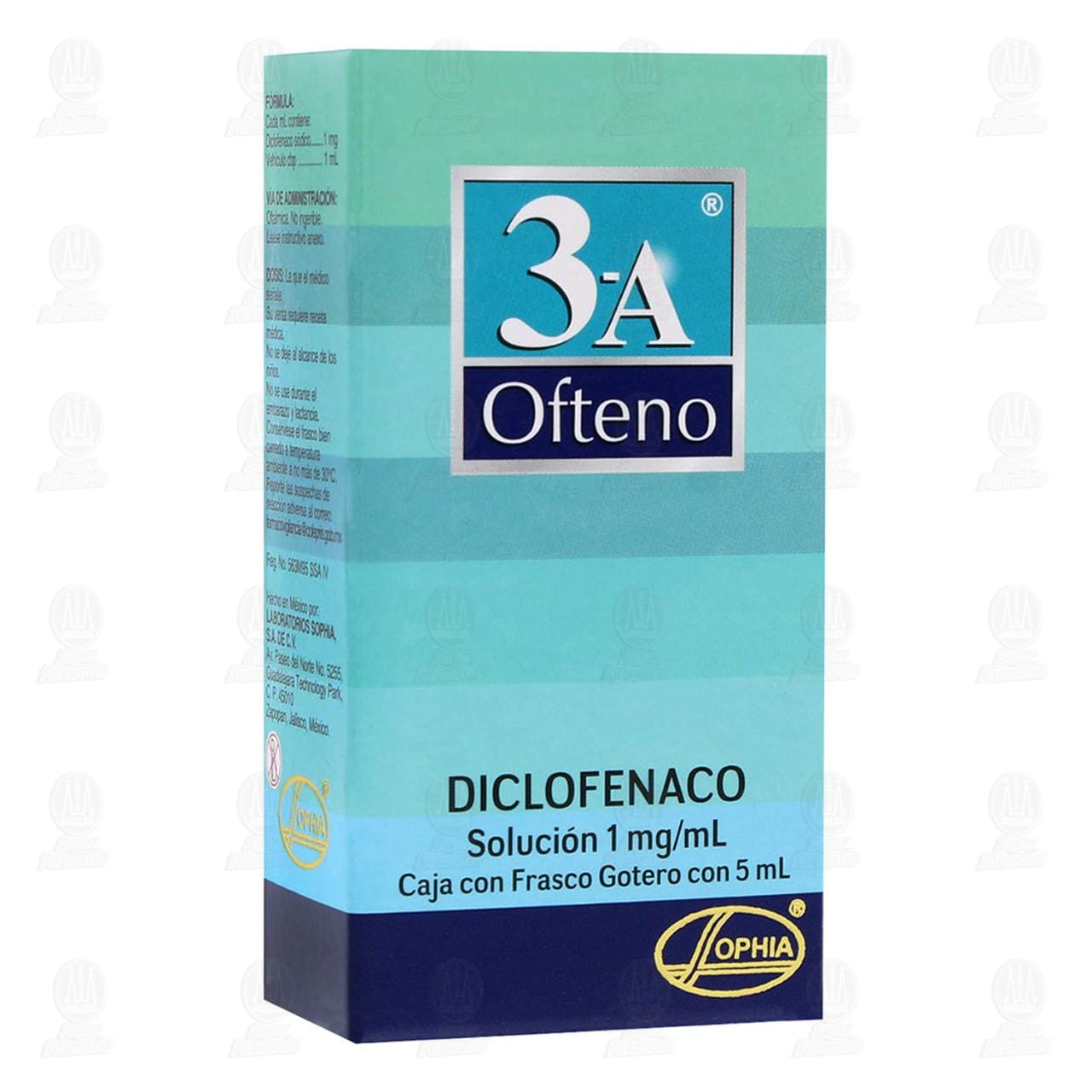 3-A Ofteno 1mg/ml Soluci&oacute;n Gotas, 5 ml. image number 0
