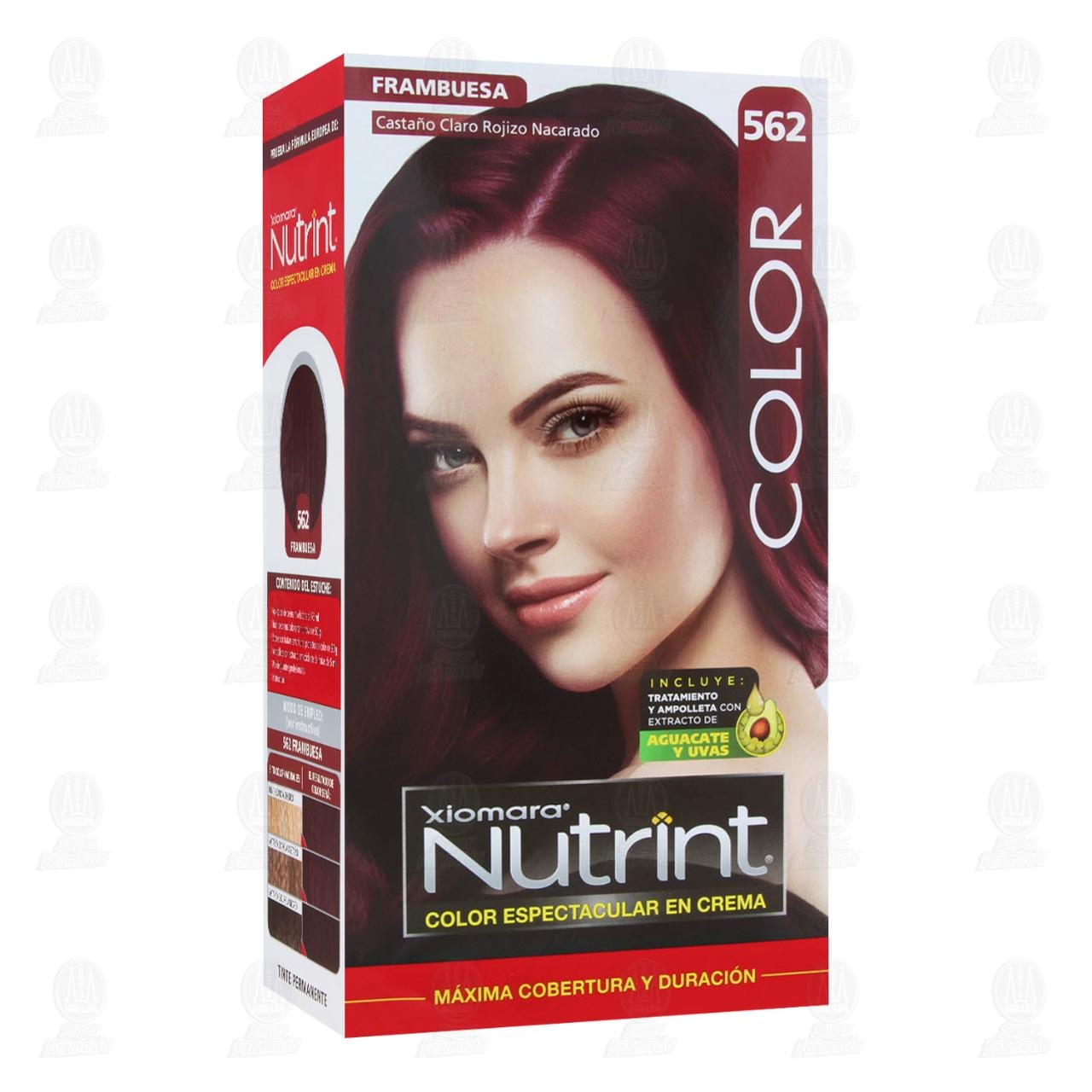 Imagen para Tinte Nutrint Color Espectacular en Crema Castaño Claro Rojizo Nacarado (562), 6 pzas.