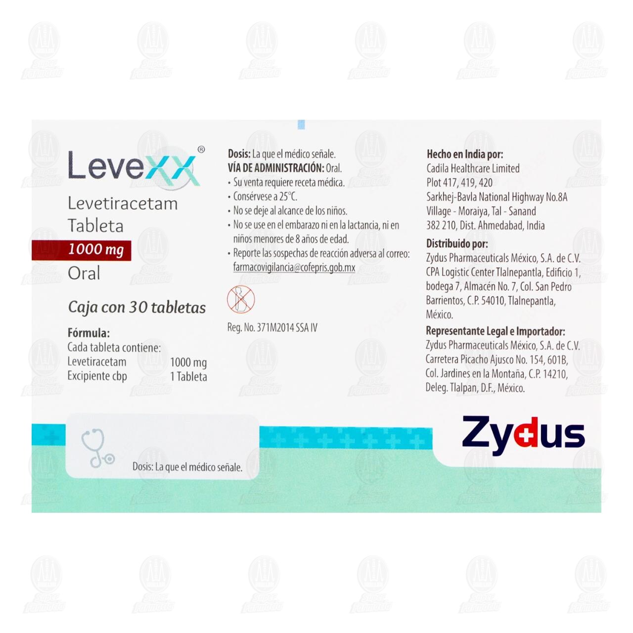 Levexx 1000 mg, 30 Tabletas. image number 2
