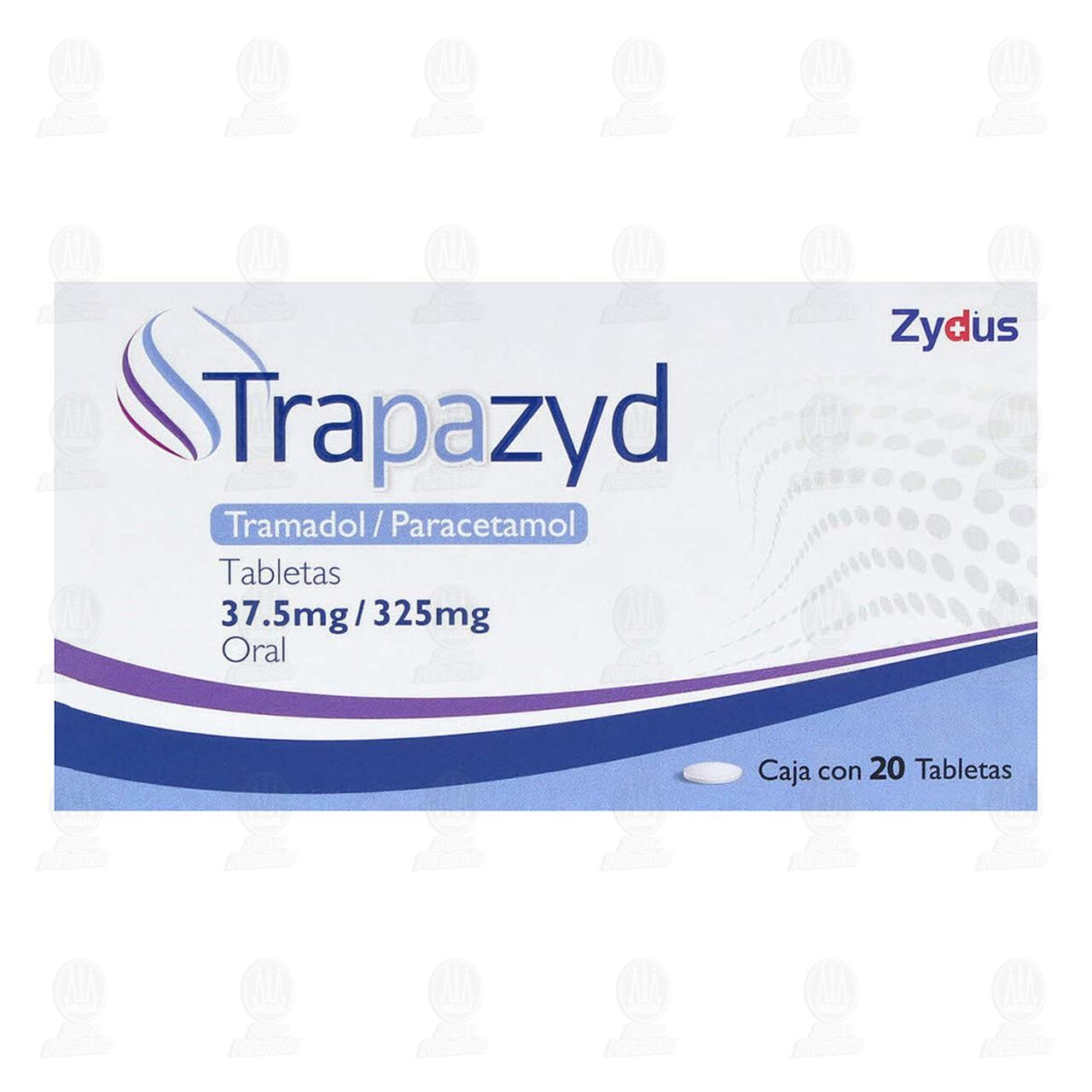 Trapazyd 37.5/325mg, 20 Tabletas. image number 1