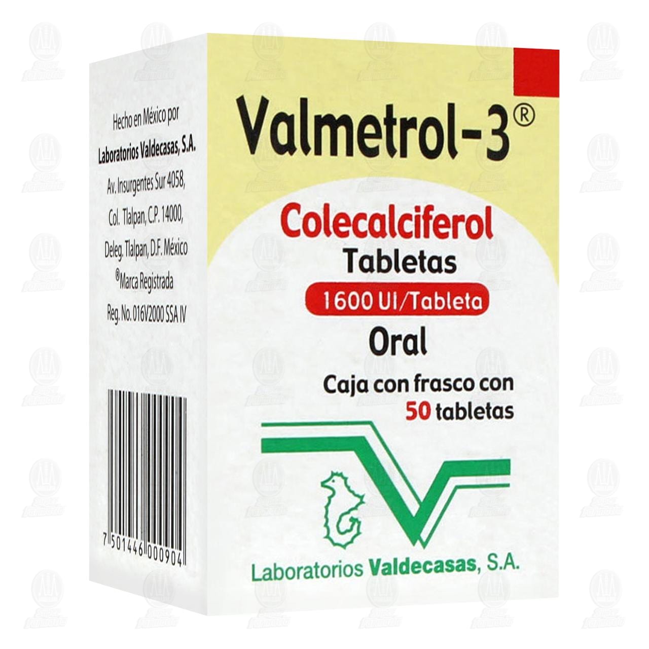 Valmetrol-3 1600 UI, 50 Tabletas. image number 0