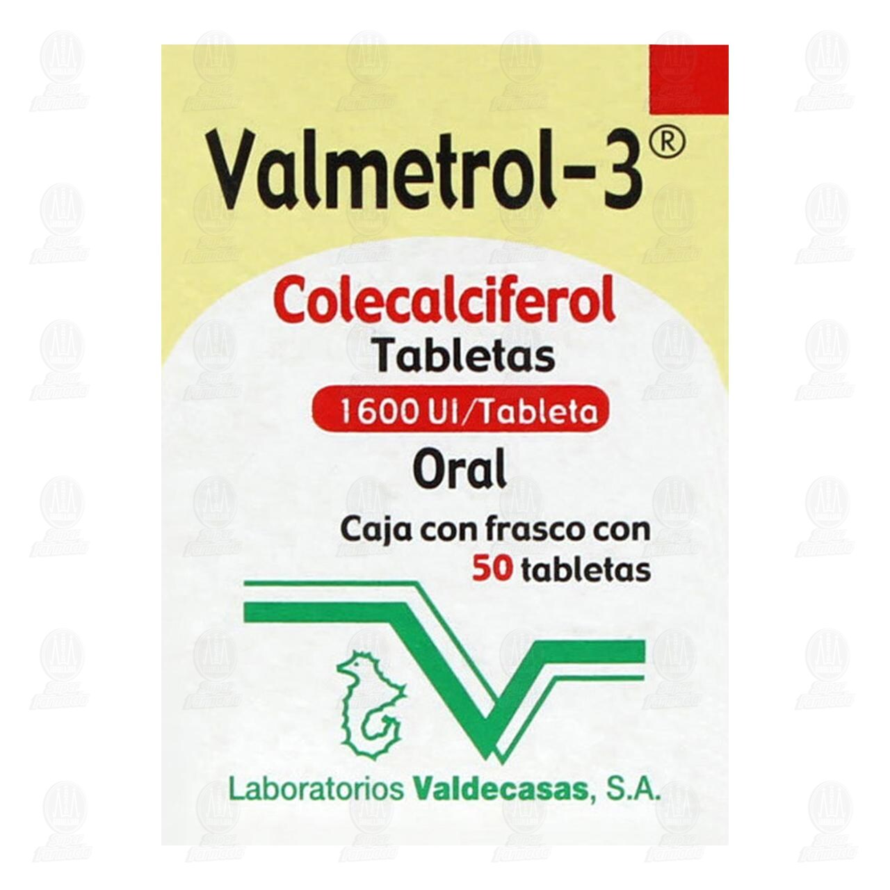 Valmetrol-3 1600 UI, 50 Tabletas. image number 1