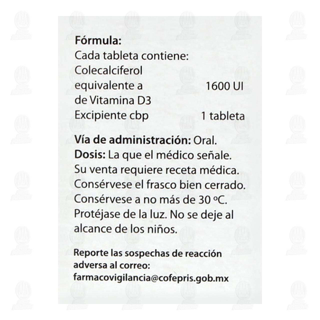 Valmetrol-3 1600 UI, 50 Tabletas. image number 2