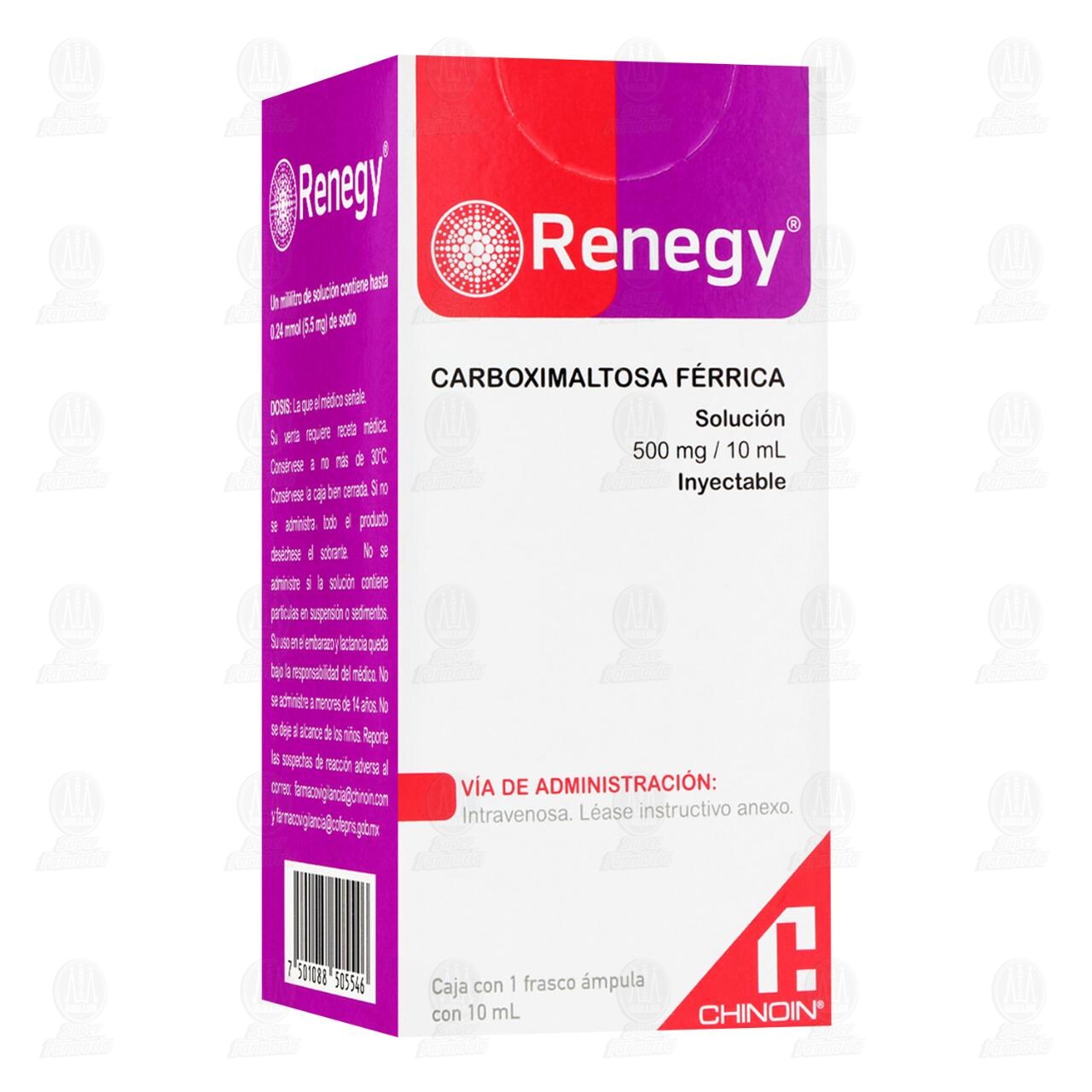 Renegy 500mg/10ml Solución Inyectable, 10 ml. image number 0