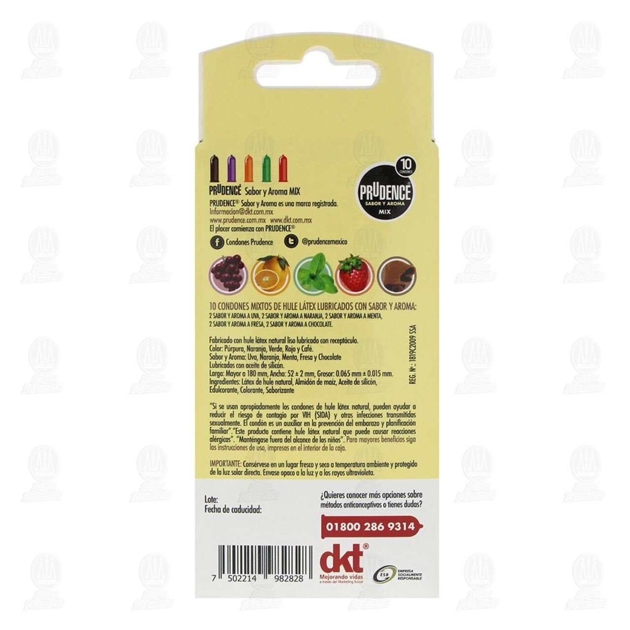 Prudence Mix Sabor y Aroma Condones, 10 pzas. image number 2