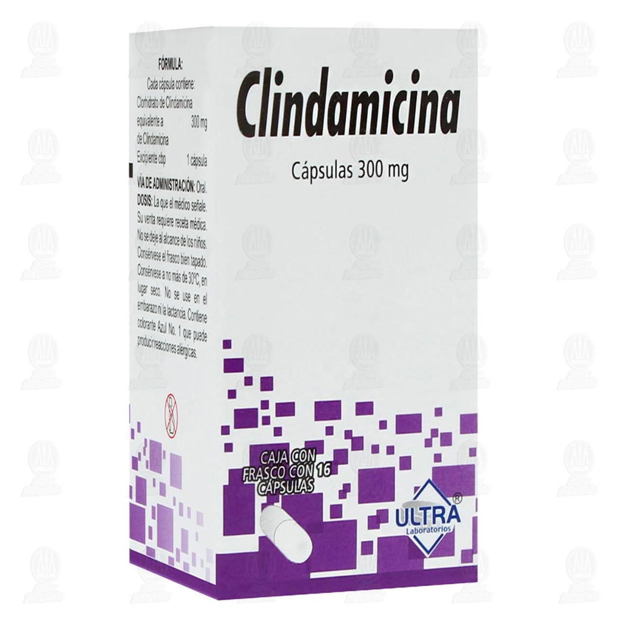 Clindamicina 300 mg, 16 C&aacute;psulas. image number 0