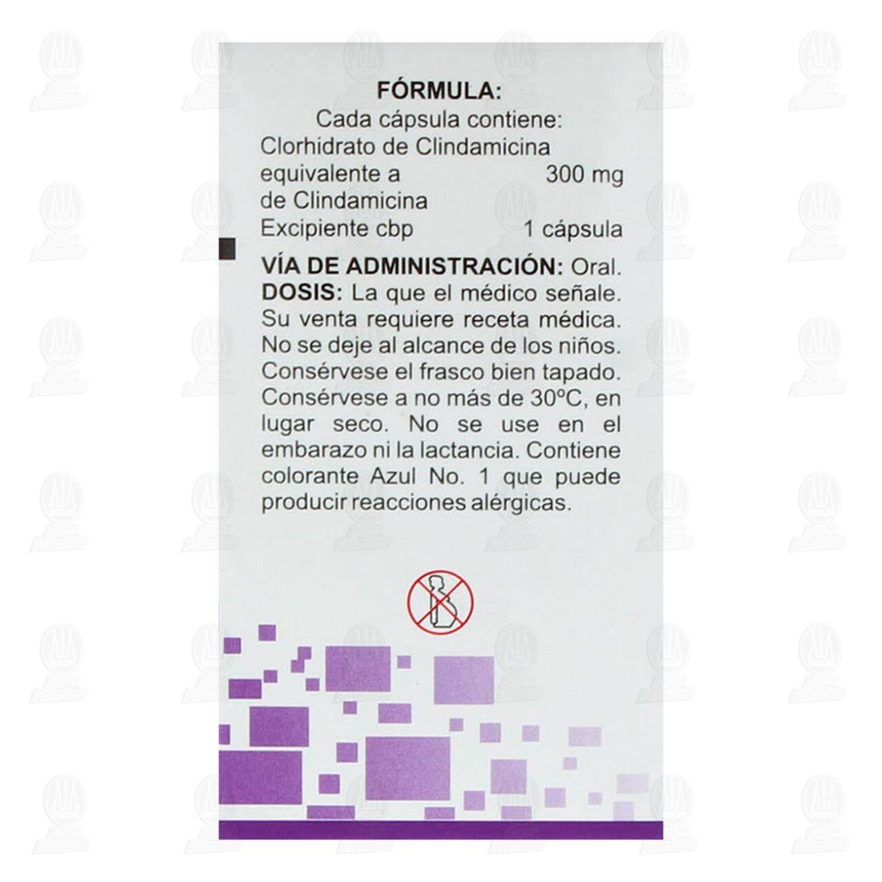 Clindamicina 300 mg, 16 C&aacute;psulas. image number 2
