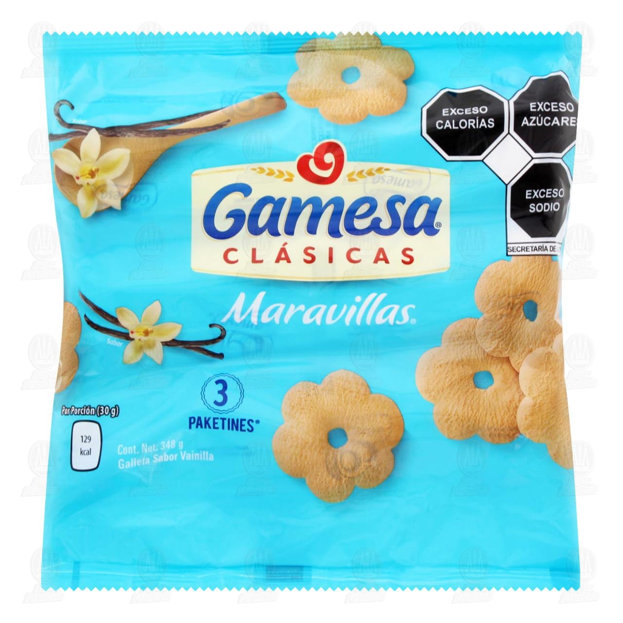 Imagen para Galletas Gamesa Clásicas Maravillas Sabor Vainilla, 348 gr.