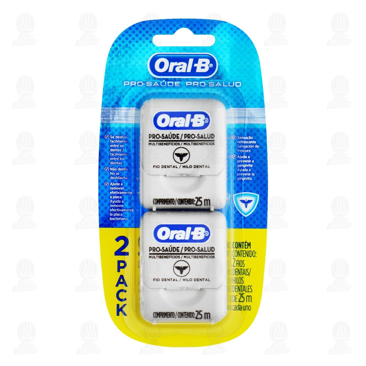 Pack Hilo Dental Oral-B Pro-Salud Multibeneficios, 2 pzas de 25 m c/u.