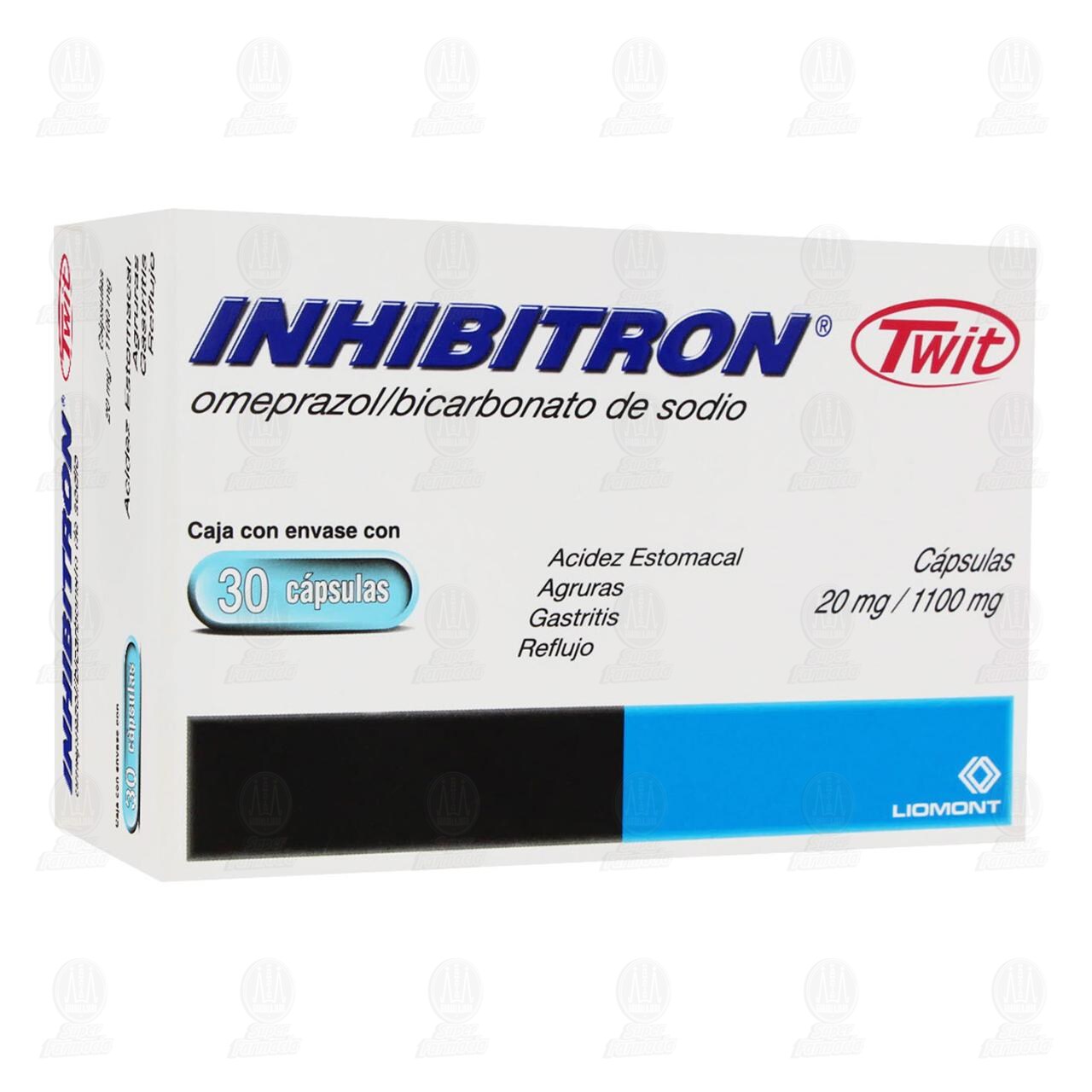 Inhibitron Twit 20mg/1100mg, 30 Cápsulas.