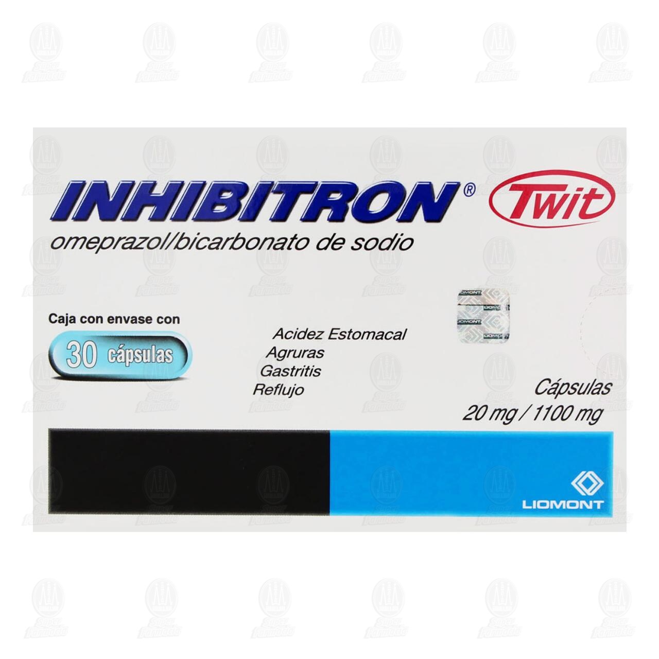 Inhibitron Twit 20mg/1100mg, 30 C&aacute;psulas. image number 2