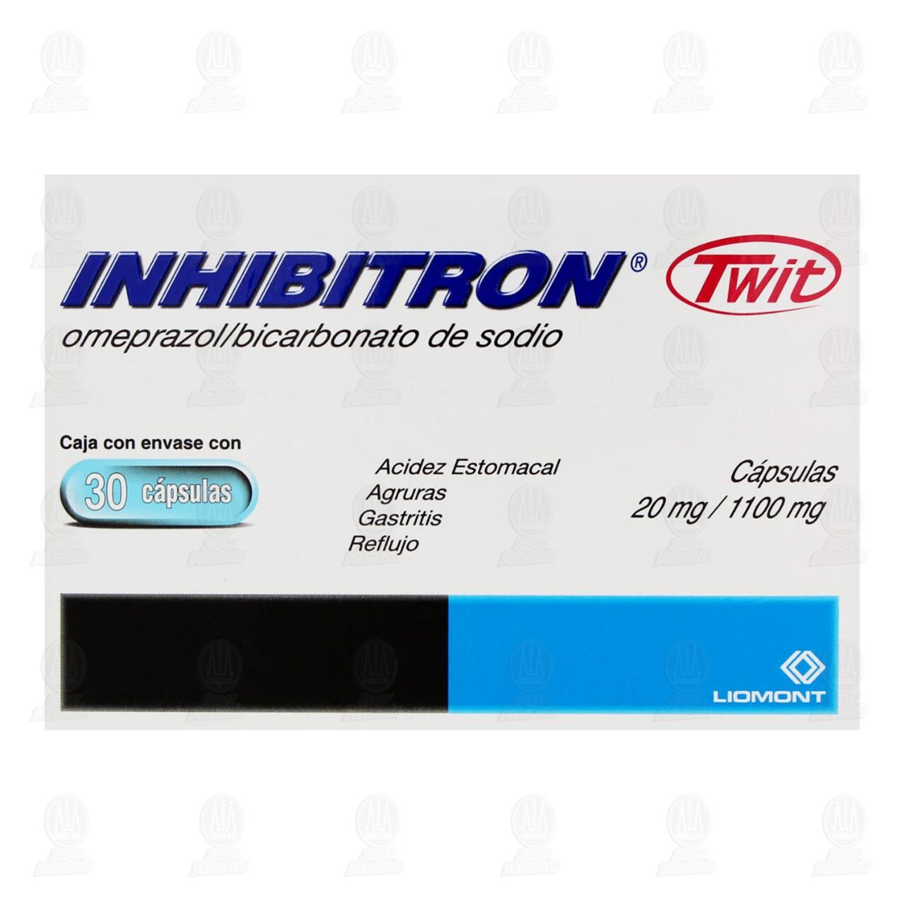 Inhibitron Twit 20mg/1100mg, 30 C&aacute;psulas. image number 1