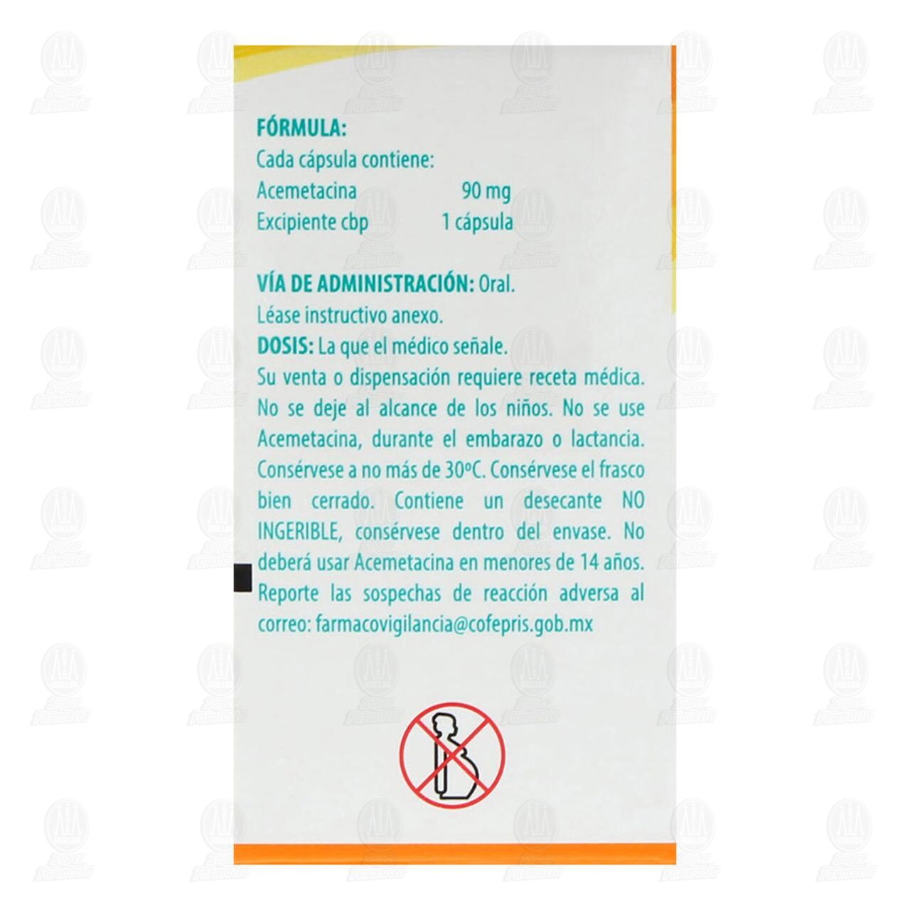 Acemetacina 90 mg, 14 Cápsulas Pharmalife. de PHARMALIFE | Farmacias ...